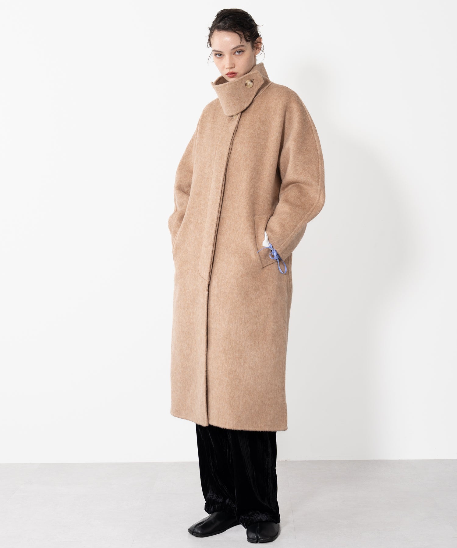 Wool Cocoon Long Coat
