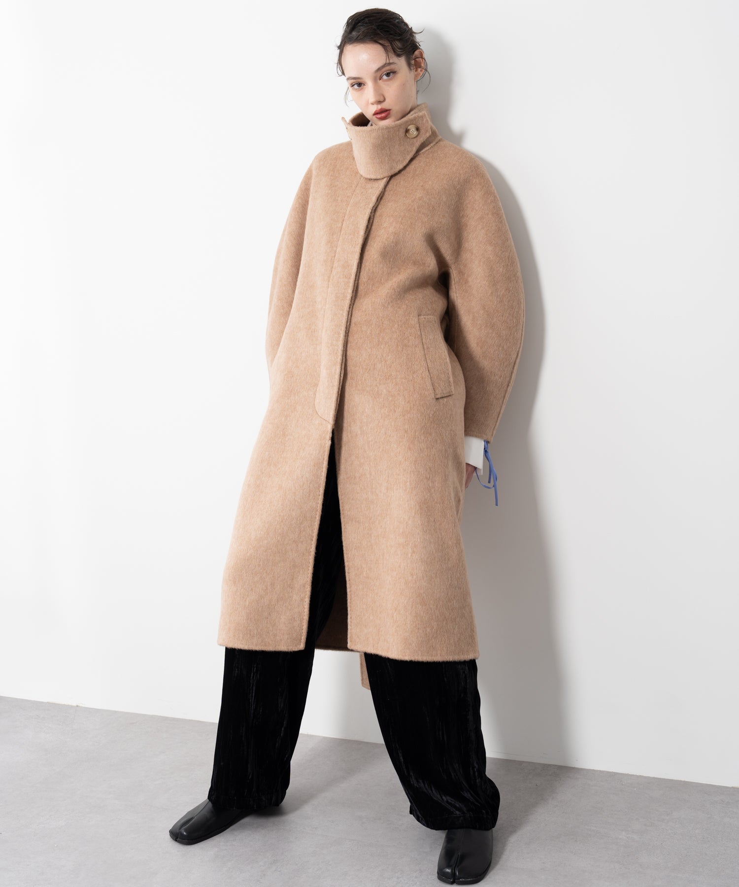 Wool Cocoon Long Coat