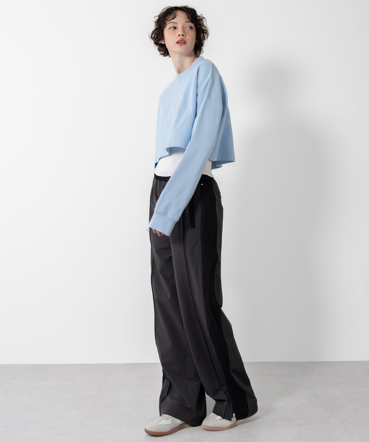 Casual Cropped Sweatshirt Top