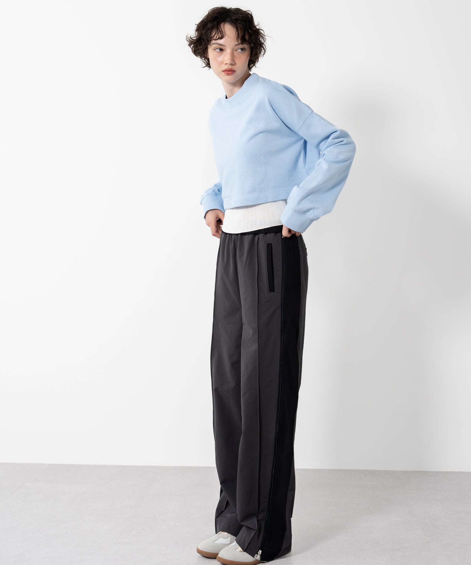 Casual Cropped Sweatshirt Top