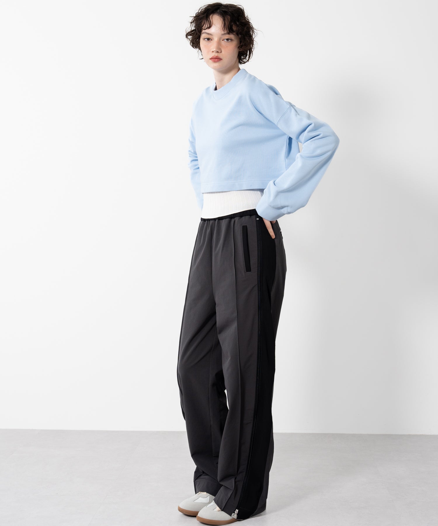 Casual Cropped Sweatshirt Top