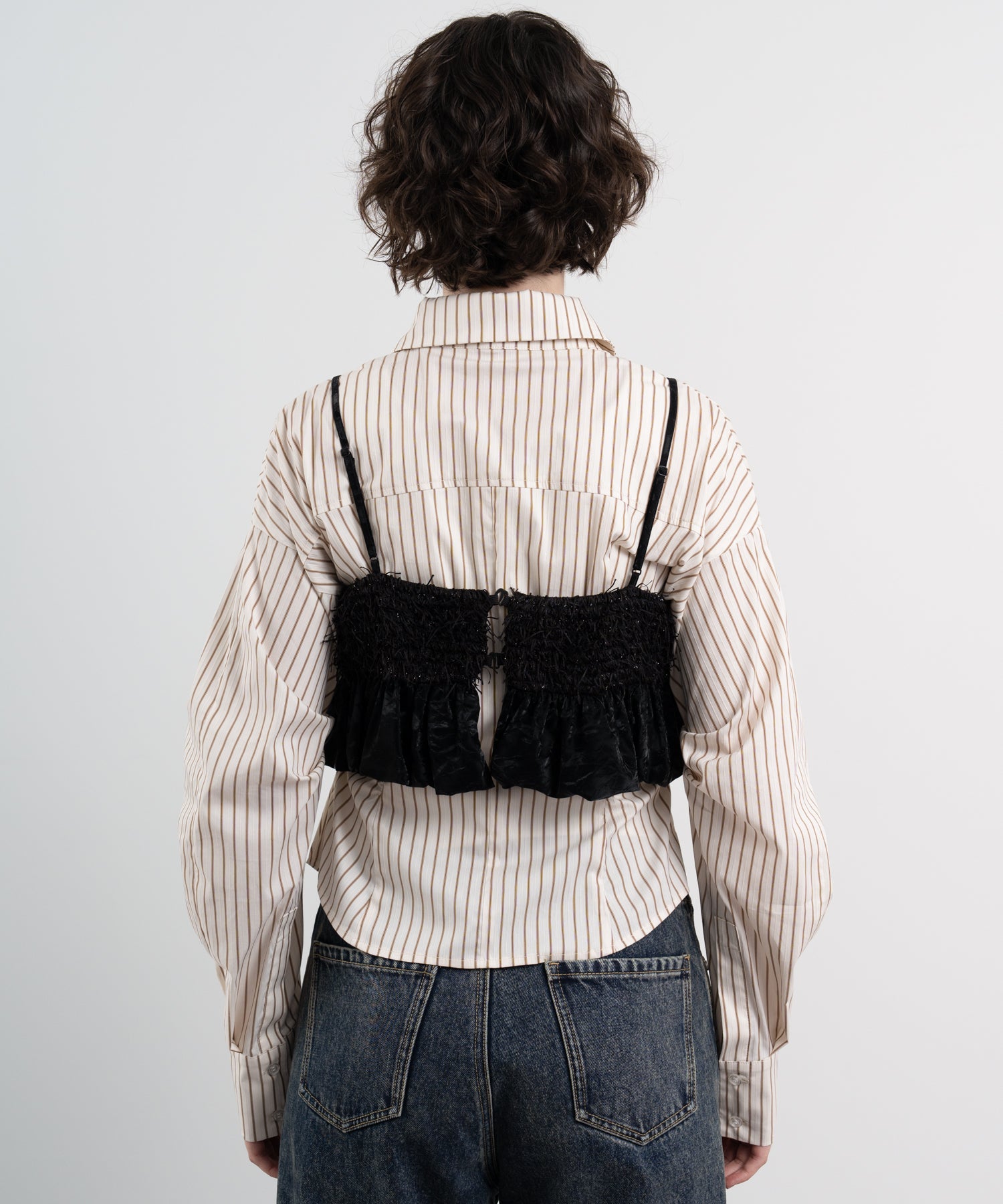Feathered Docking Balloon Hem Bustier
