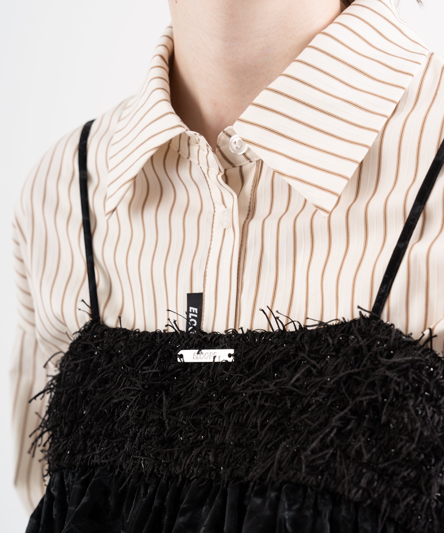 Feathered Docking Balloon Hem Bustier
