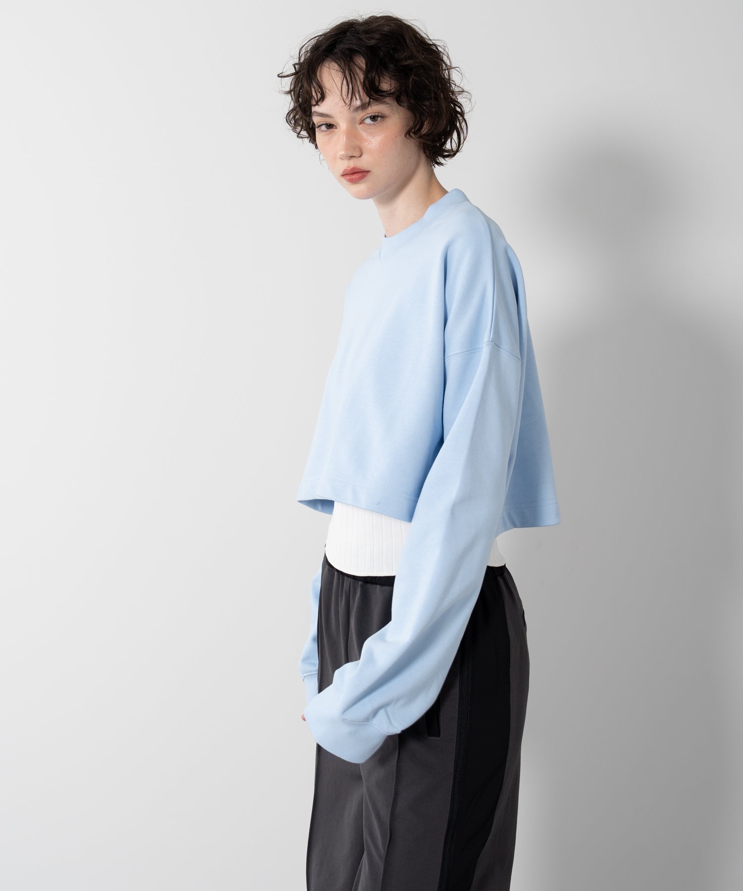 Casual Cropped Sweatshirt Top