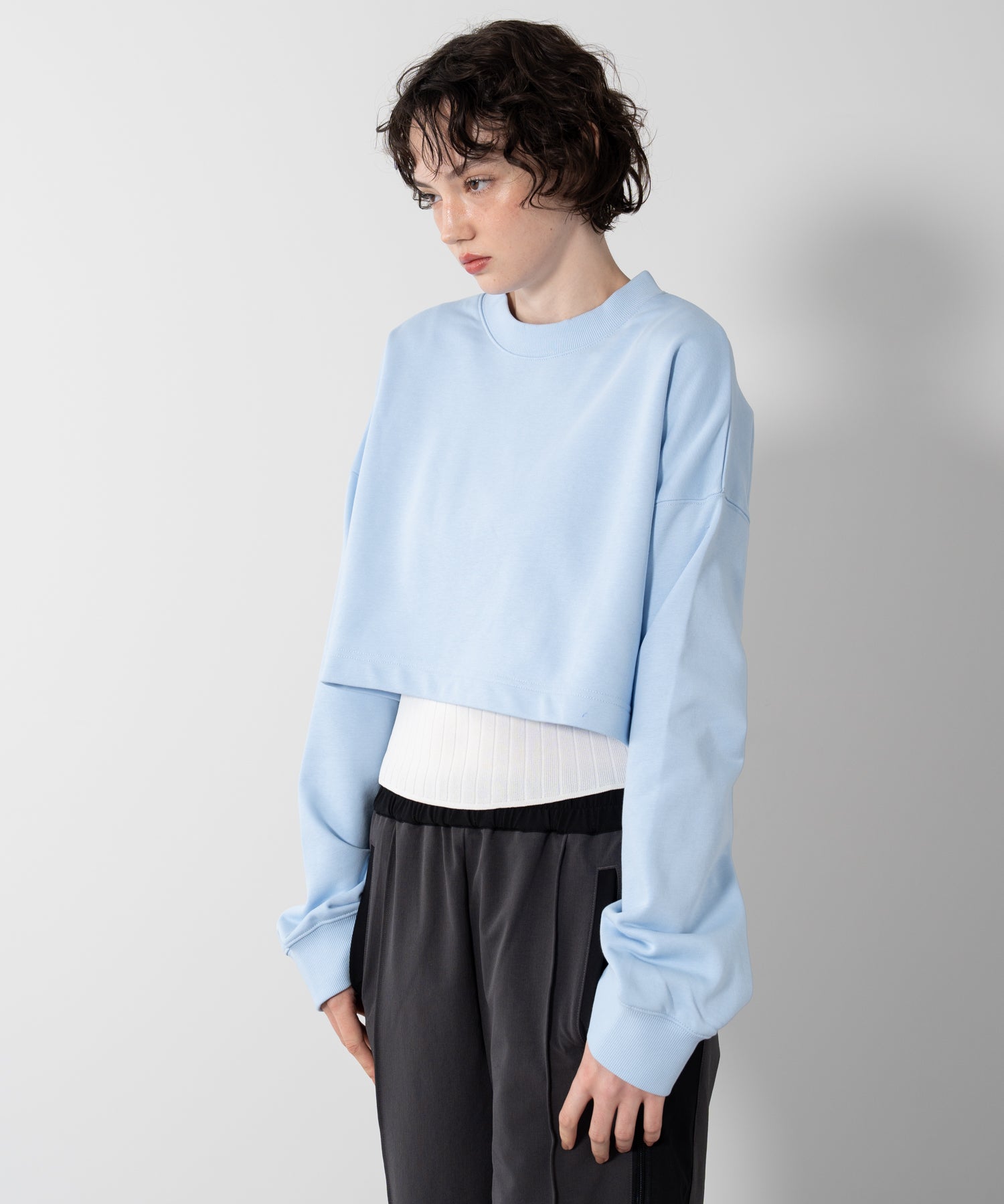 Casual Cropped Sweatshirt Top