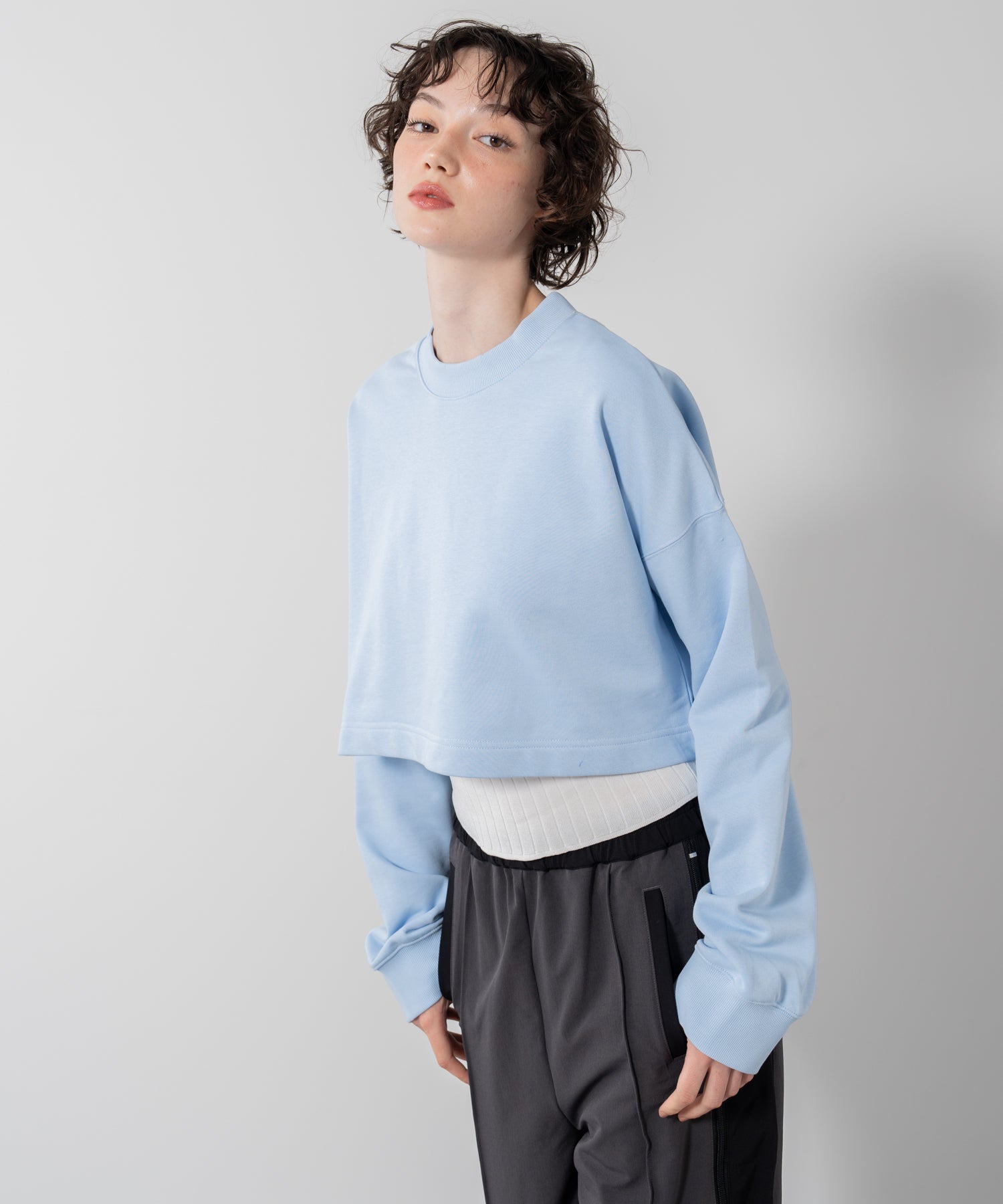 Casual Cropped Sweatshirt Top
