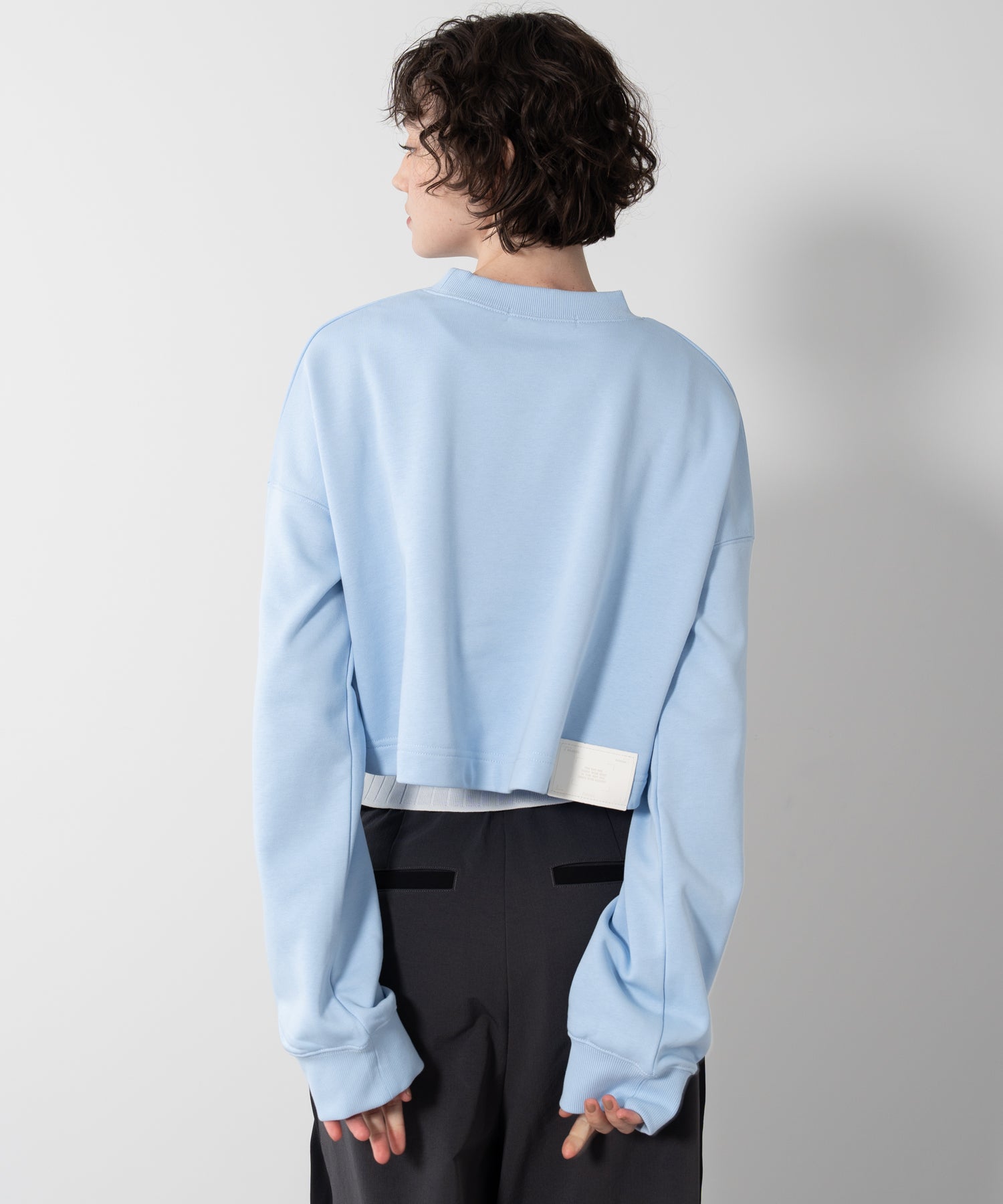 Casual Cropped Sweatshirt Top
