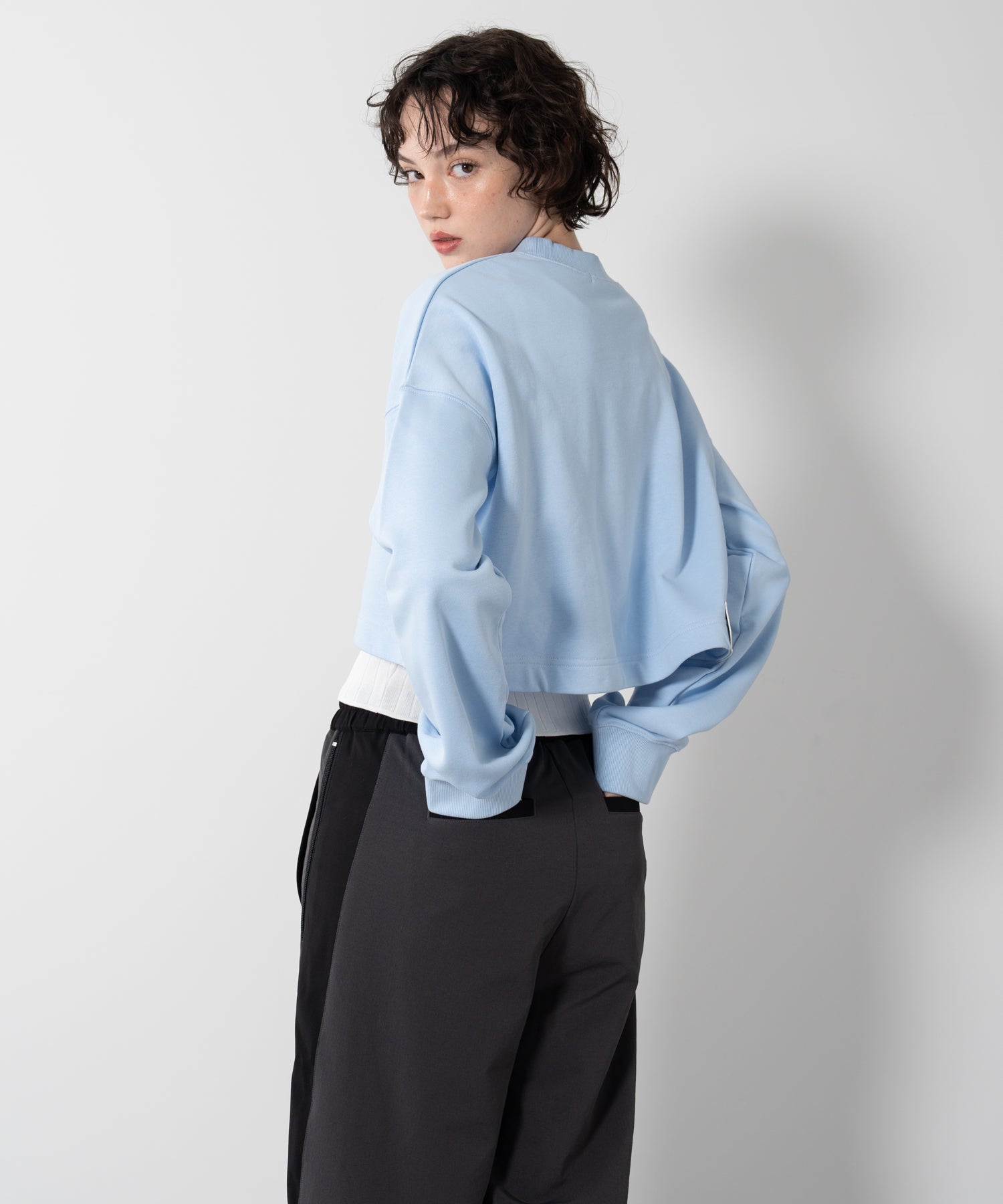Casual Cropped Sweatshirt Top
