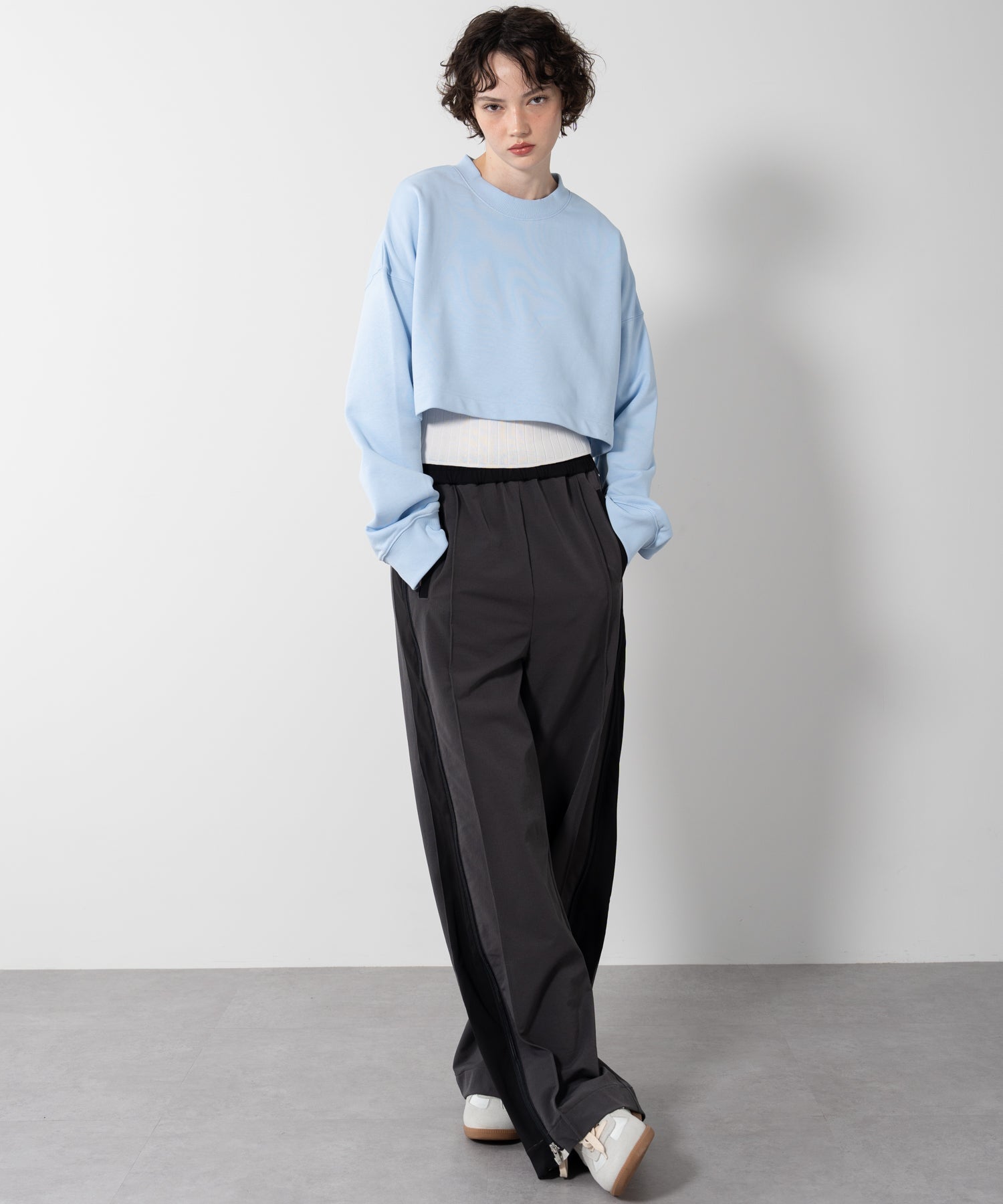 Casual Cropped Sweatshirt Top