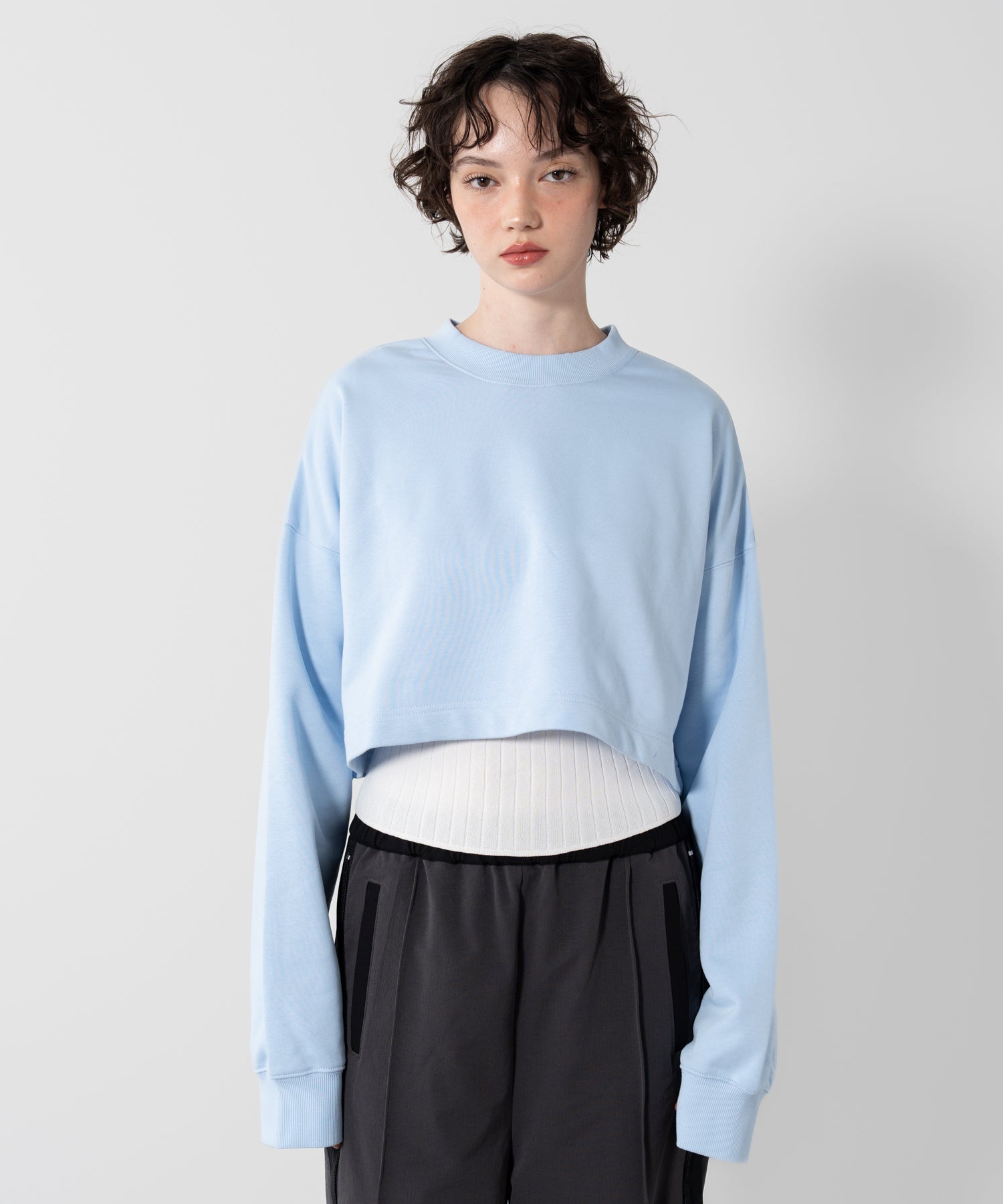 Casual Cropped Sweatshirt Top