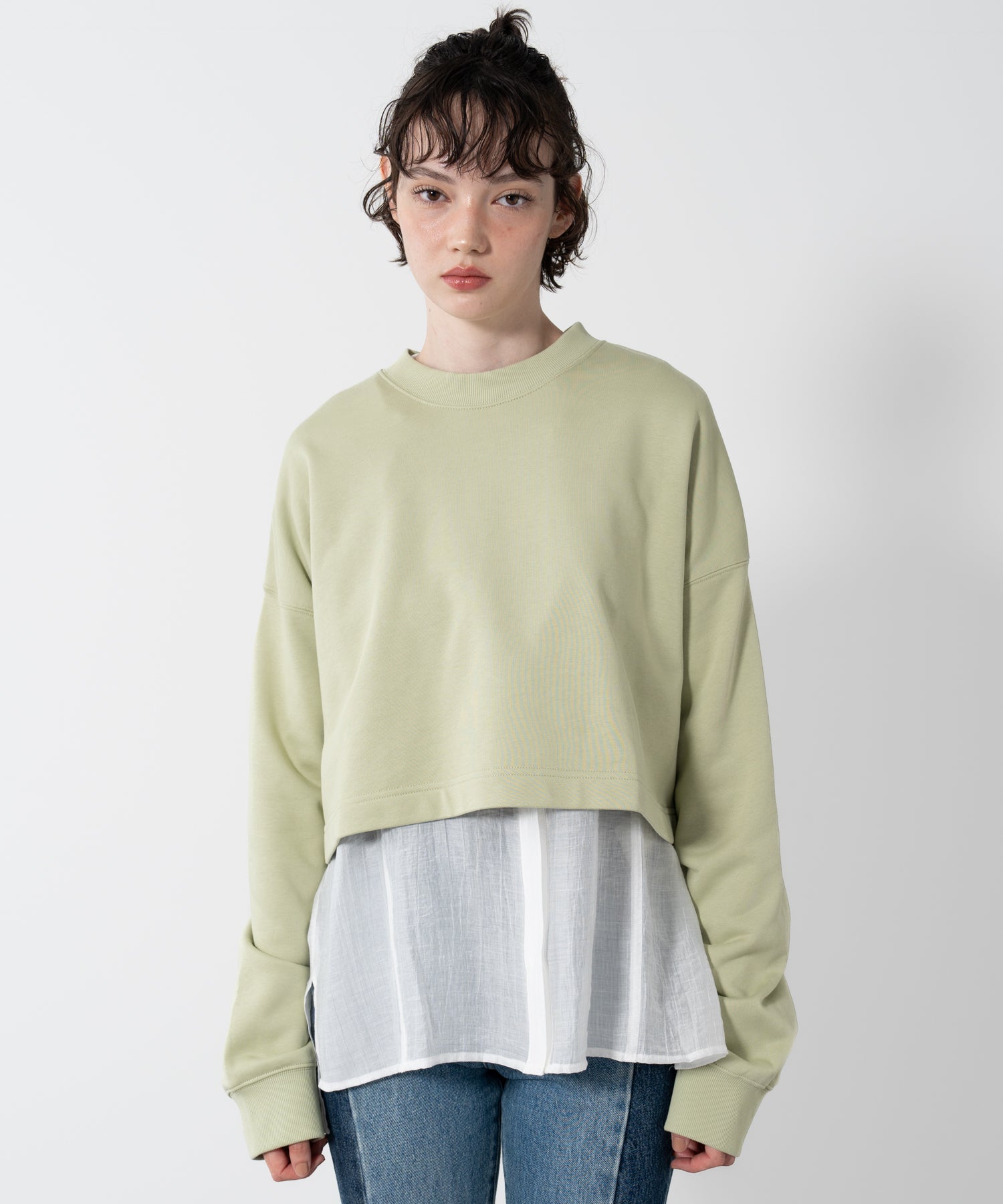 Casual Cropped Sweatshirt Top