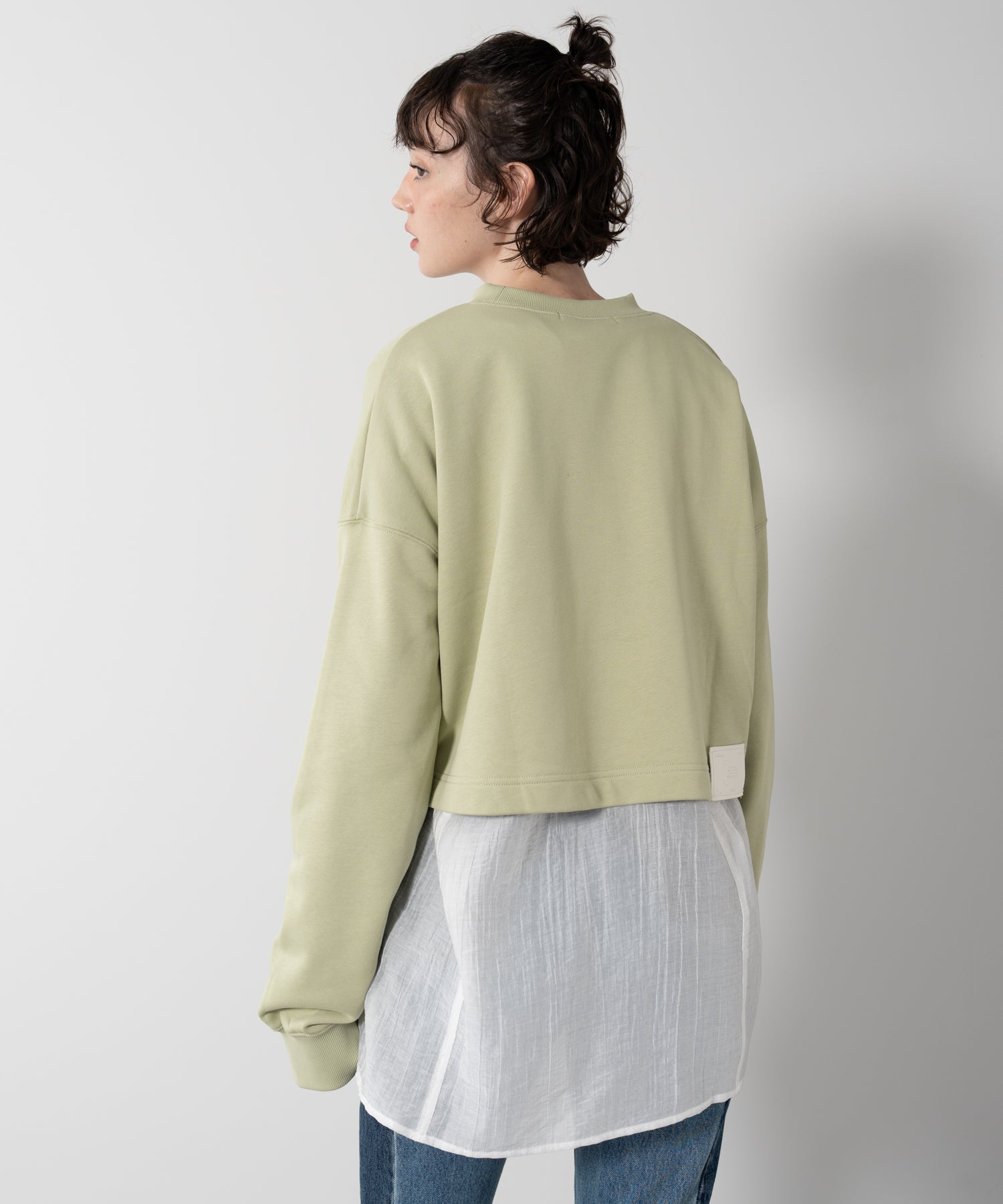 Casual Cropped Sweatshirt Top