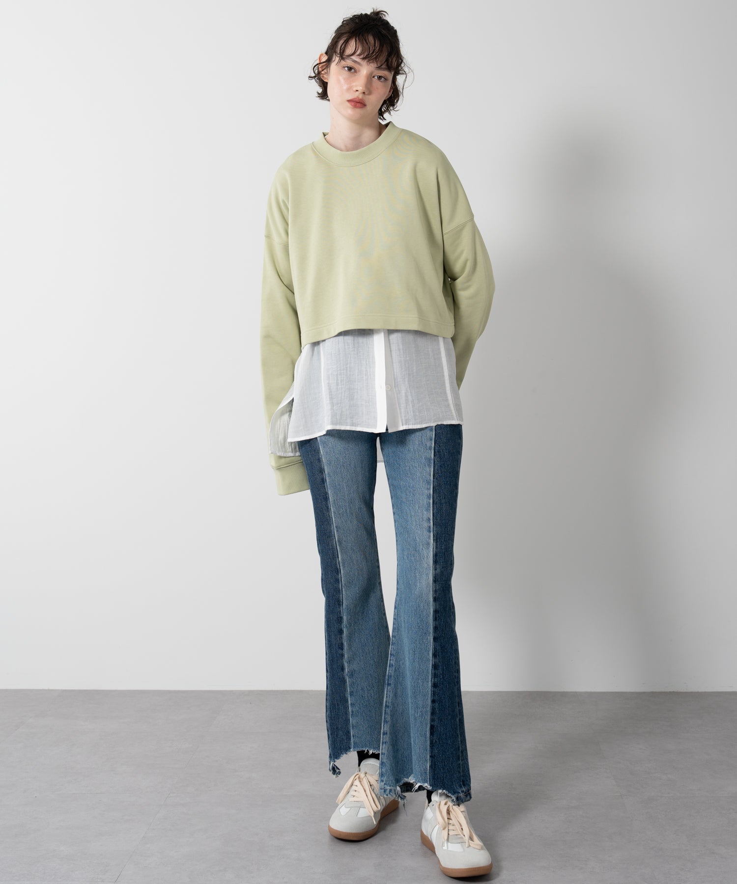 Casual Cropped Sweatshirt Top