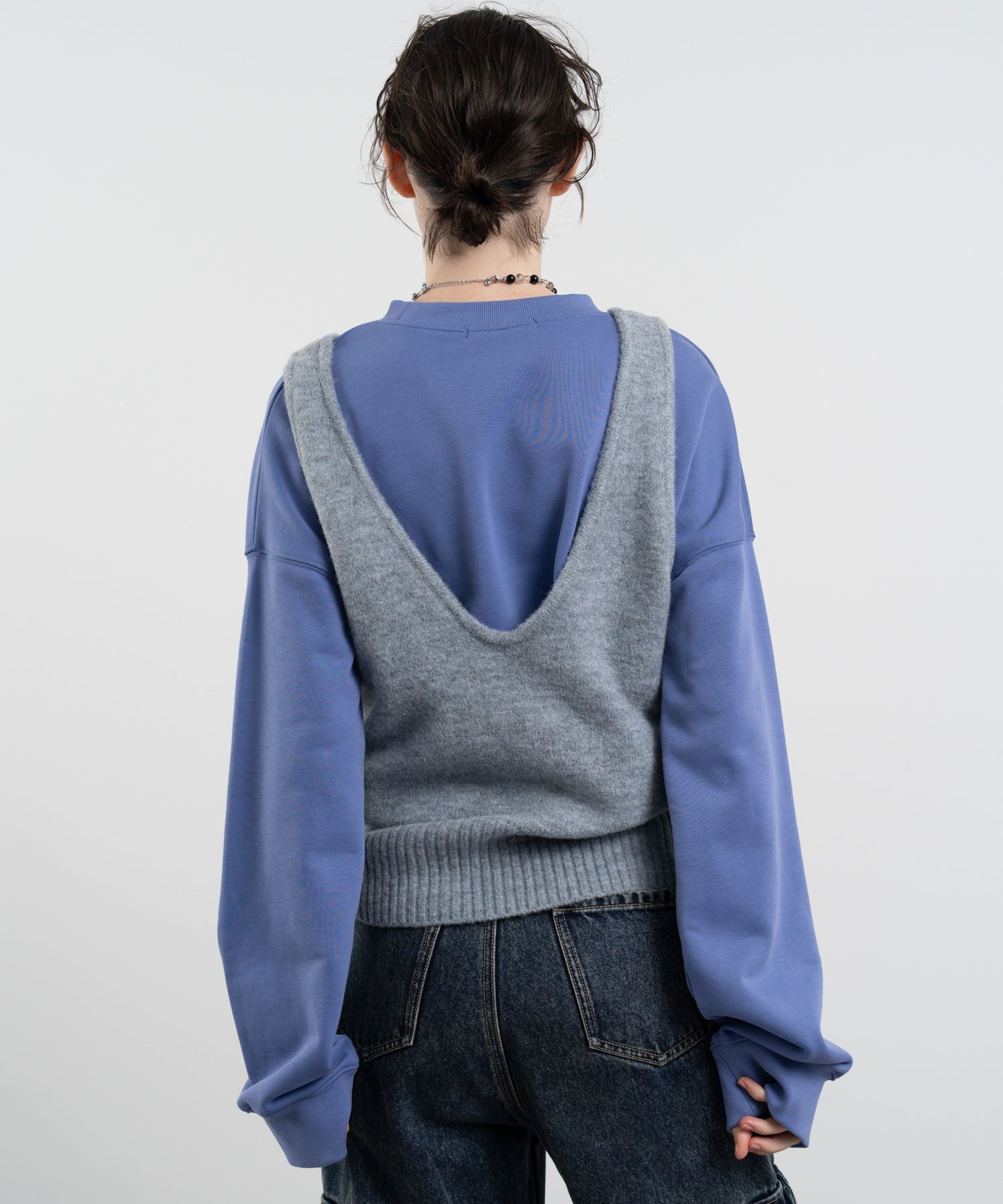 Casual Cropped Sweatshirt Top