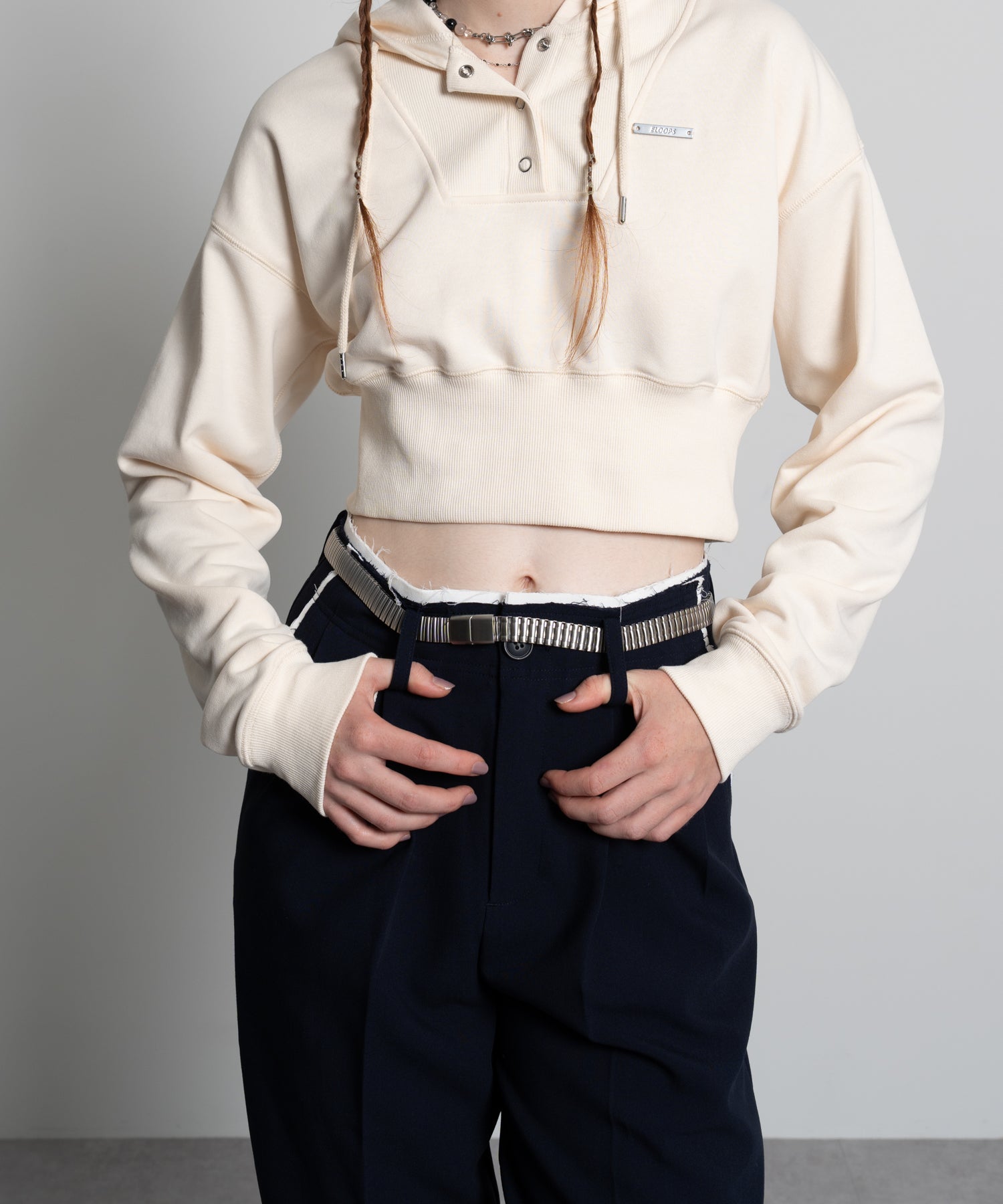 Mini Skirt with Center-Pleat Pants Set