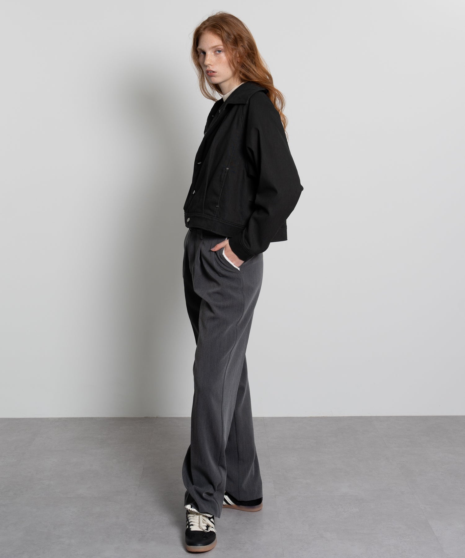 Mini Skirt with Center-Pleat Pants Set