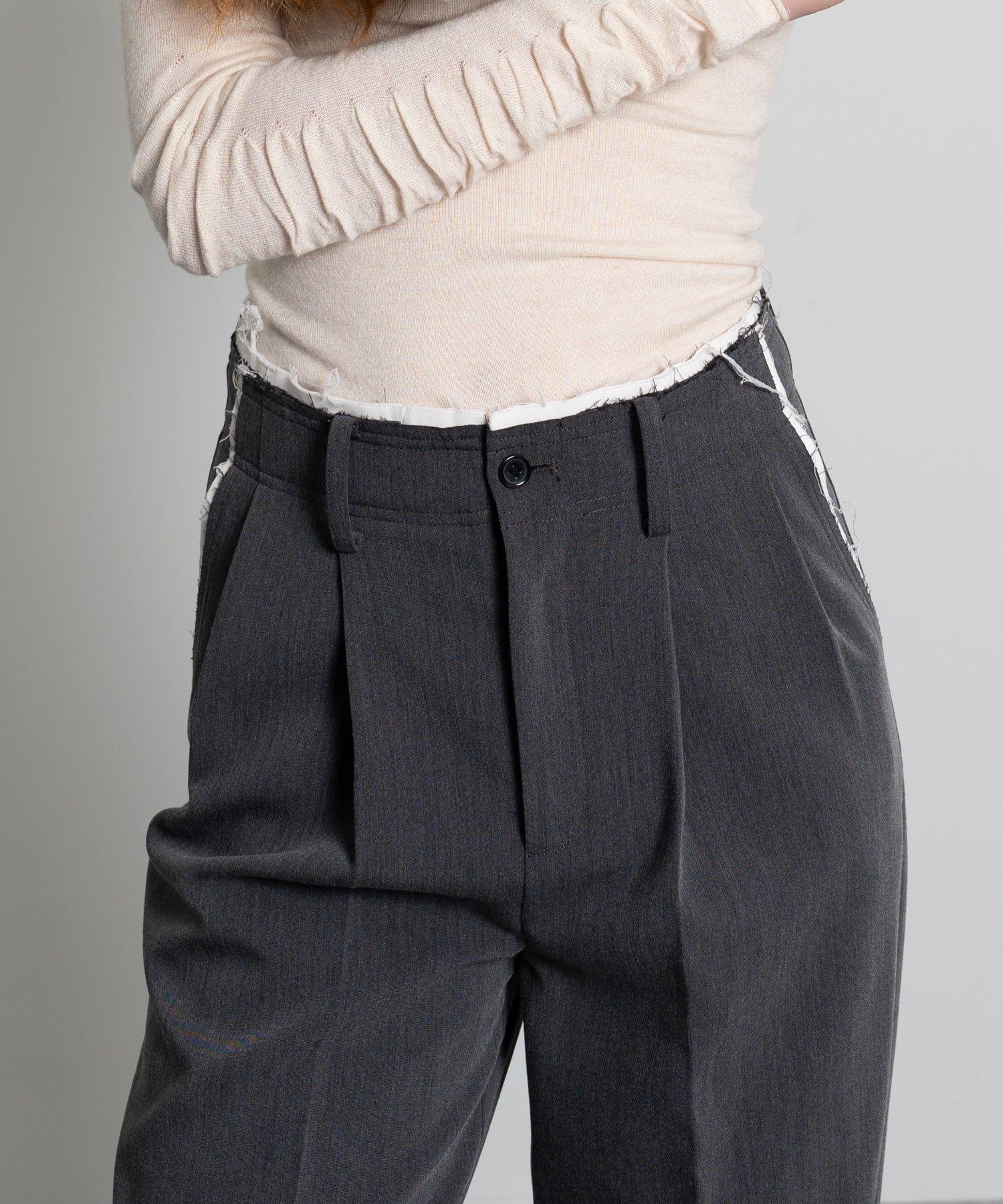 Mini Skirt with Center-Pleat Pants Set