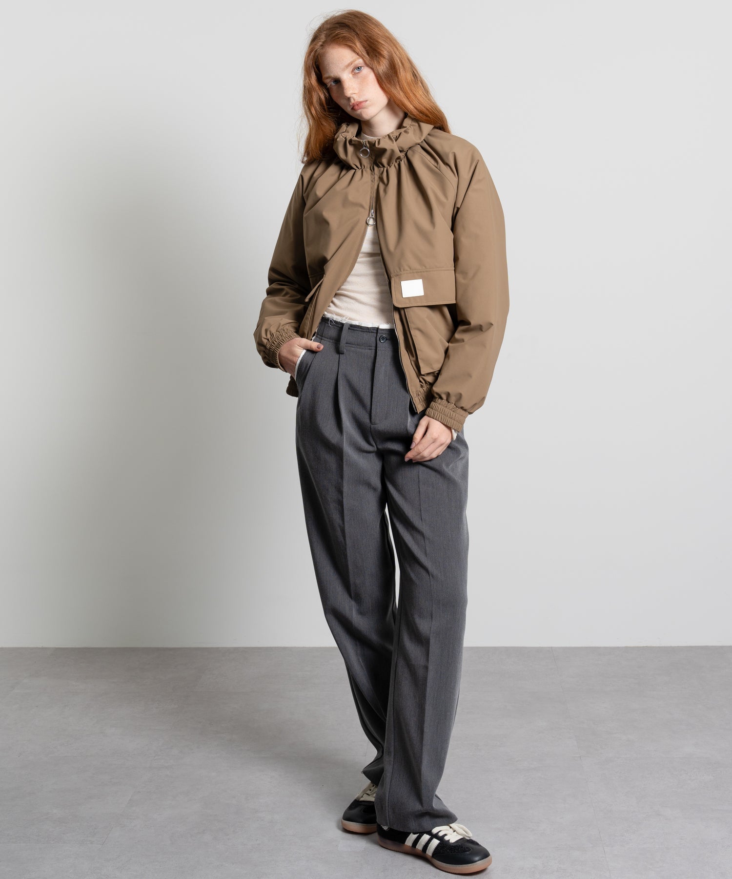 Mini Skirt with Center-Pleat Pants Set