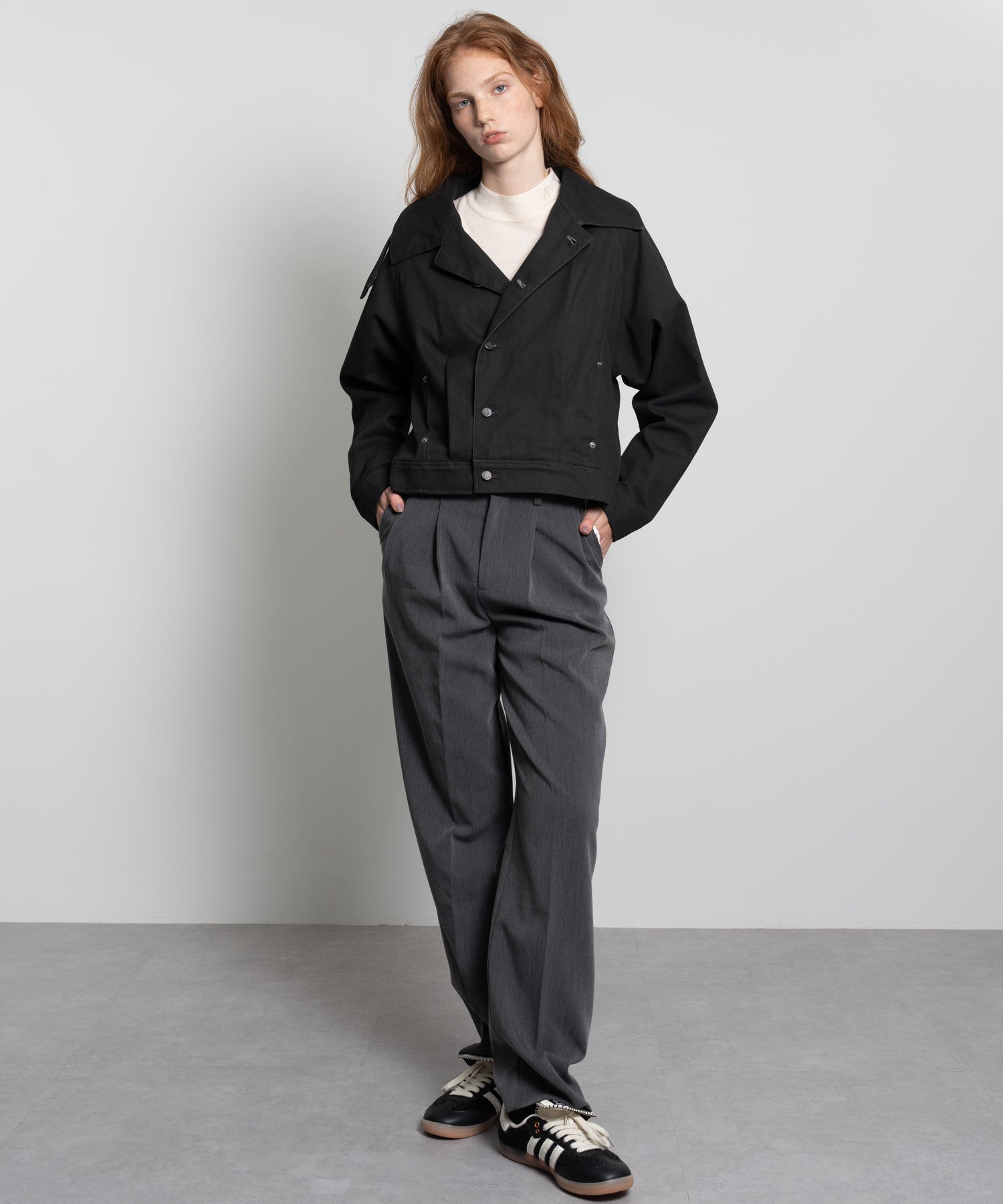 Mini Skirt with Center-Pleat Pants Set