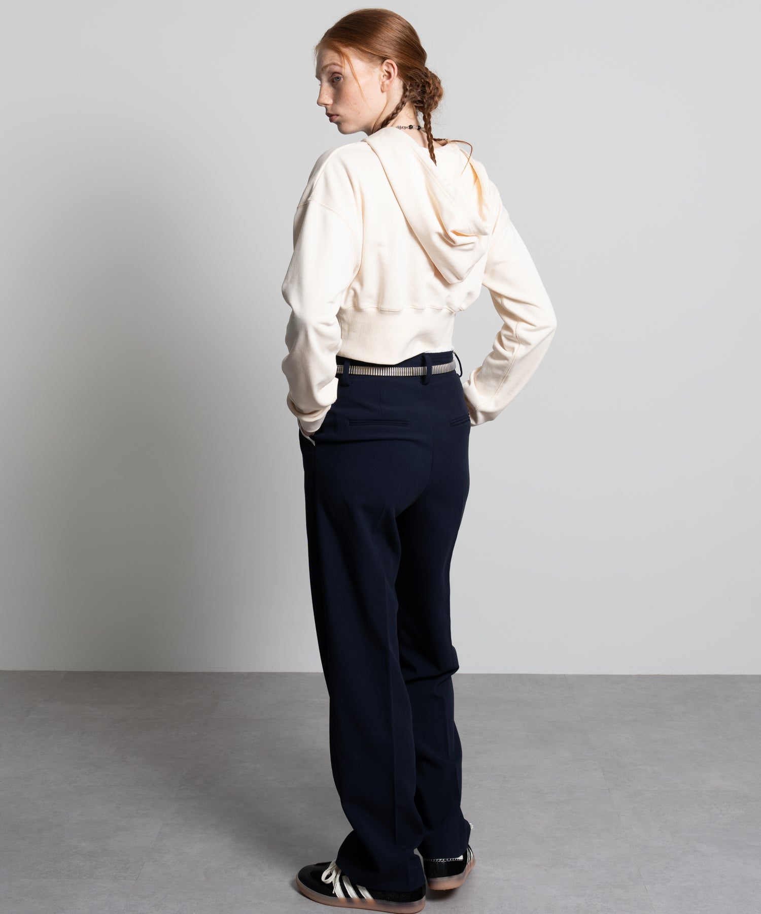 Mini Skirt with Center-Pleat Pants Set