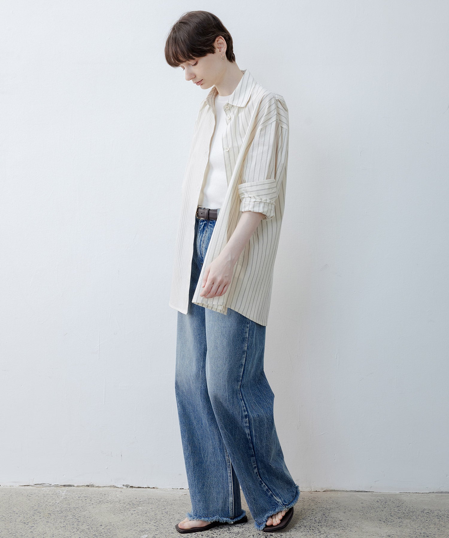 Oversized Stripe Combo Shirt