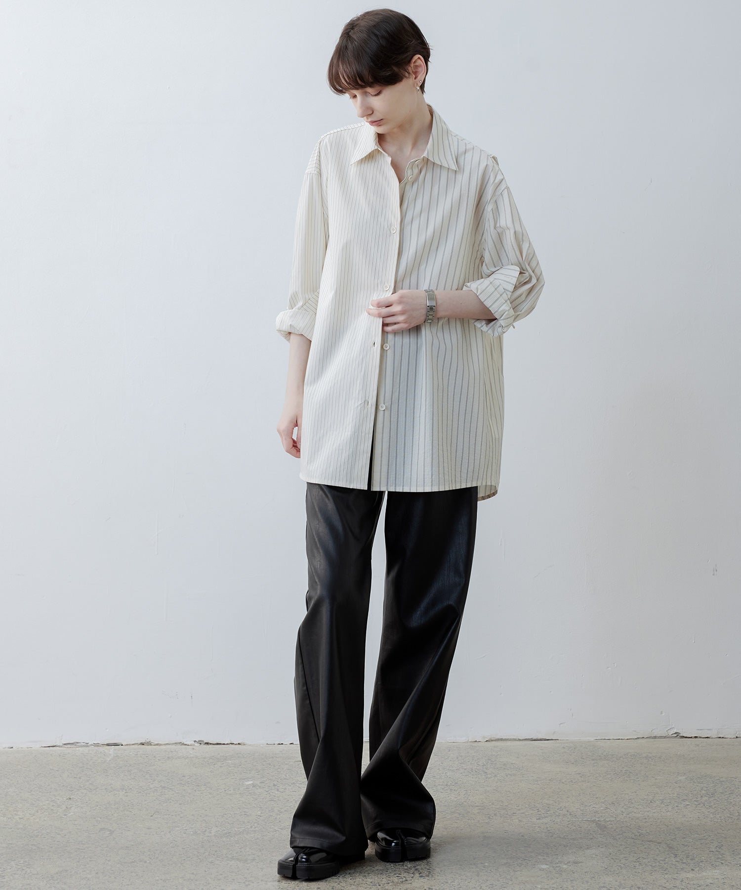 Oversized Stripe Combo Shirt