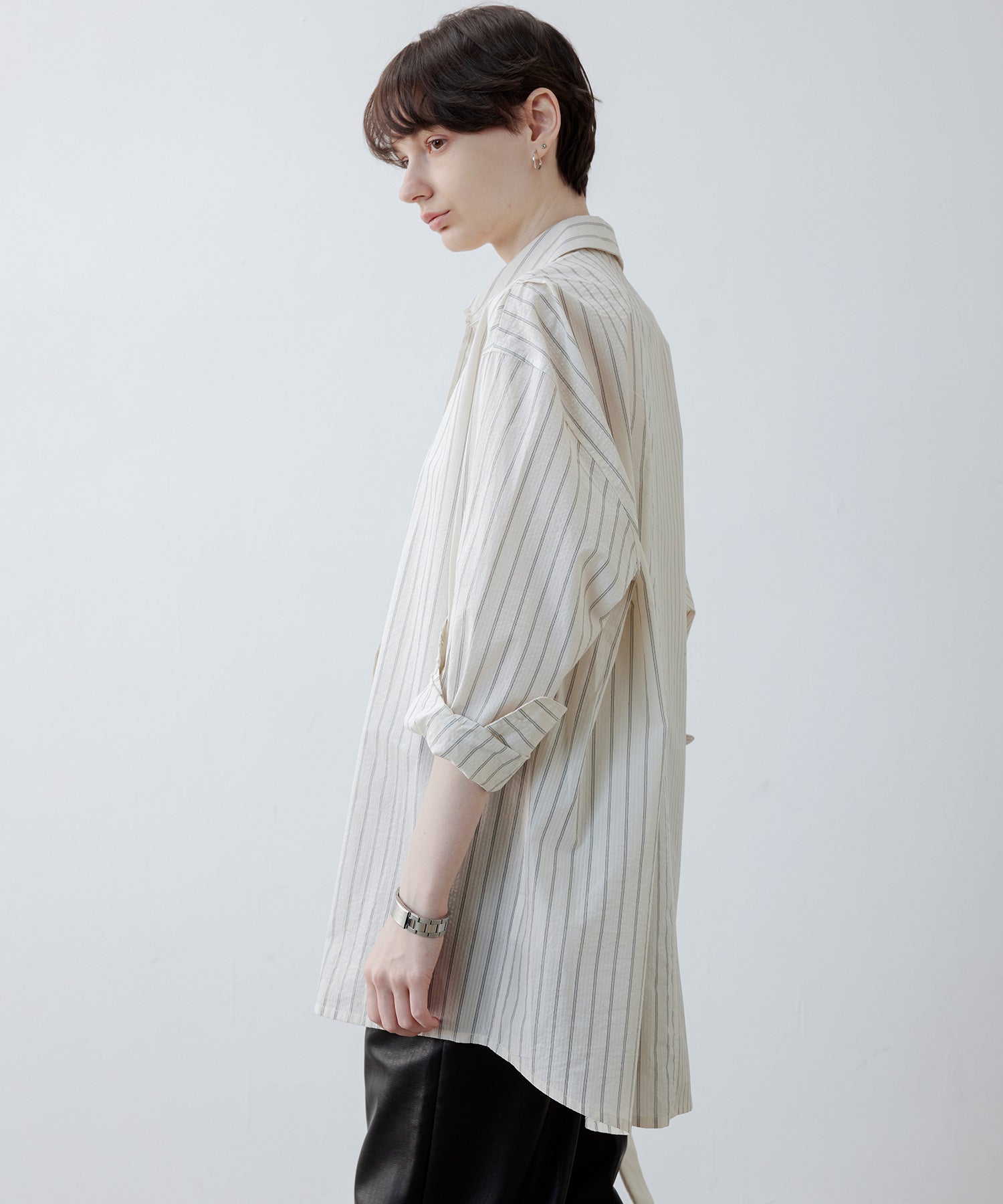 Oversized Stripe Combo Shirt