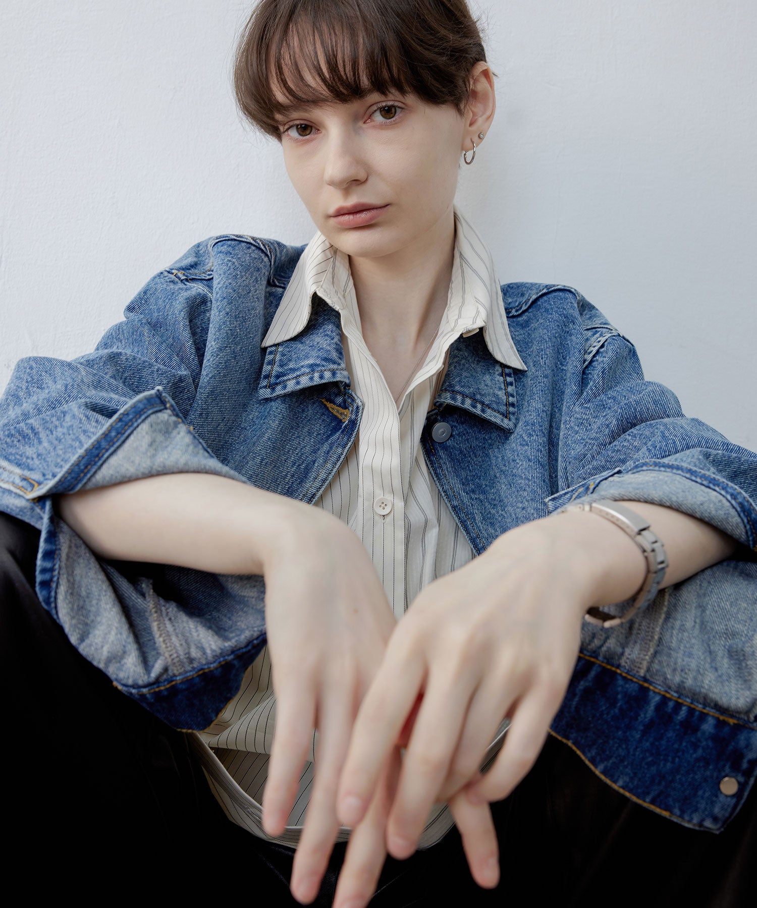 Oversized Stripe Combo Shirt