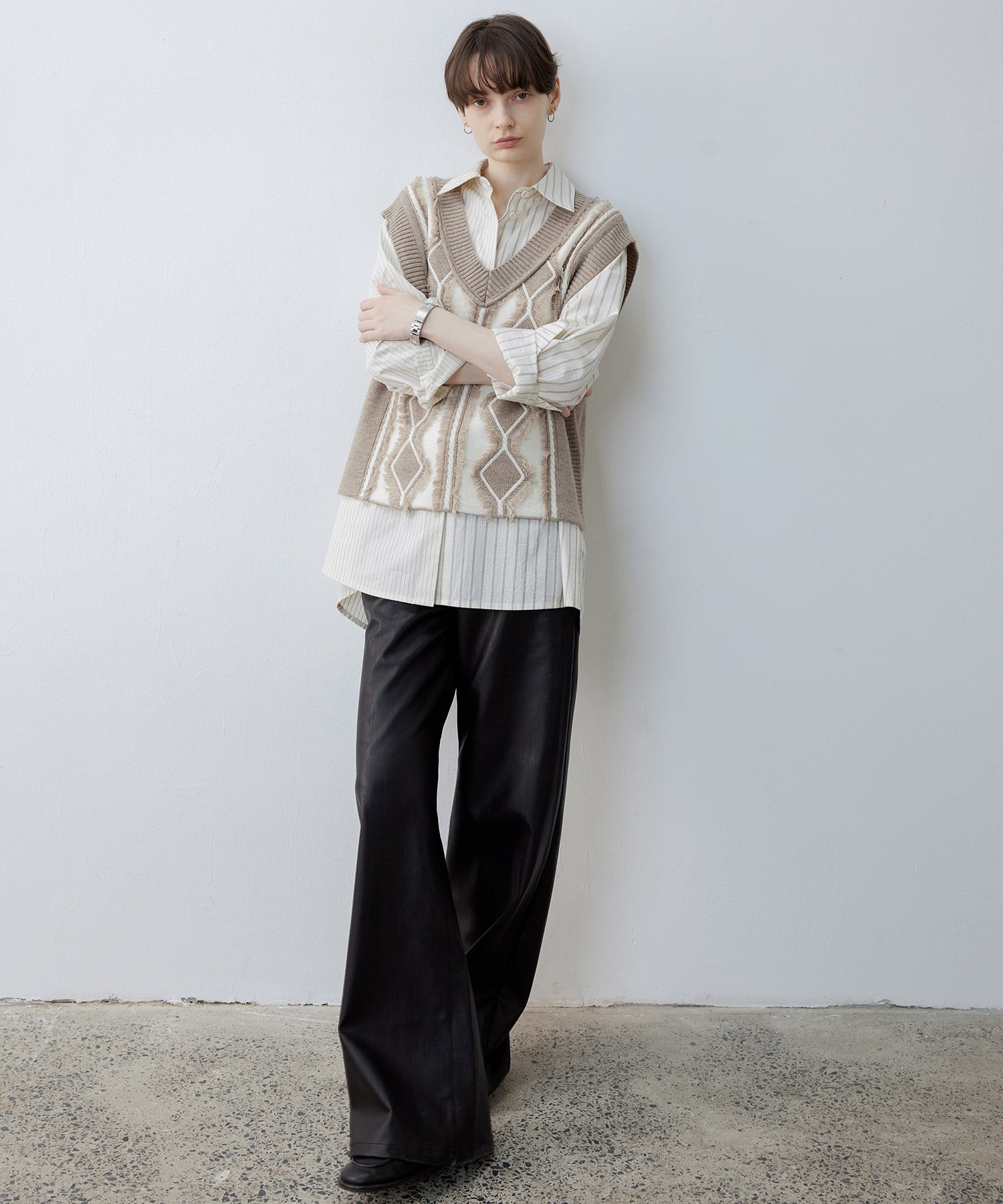 Oversized Stripe Combo Shirt