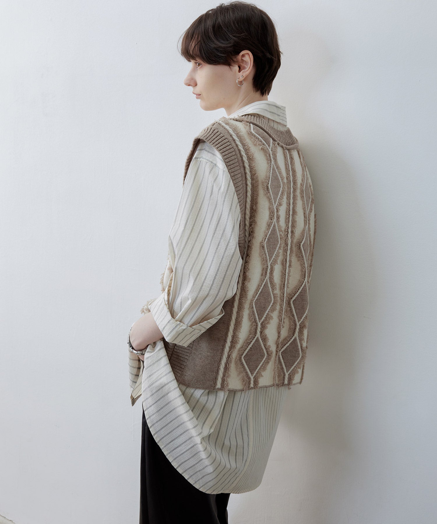 Oversized Stripe Combo Shirt