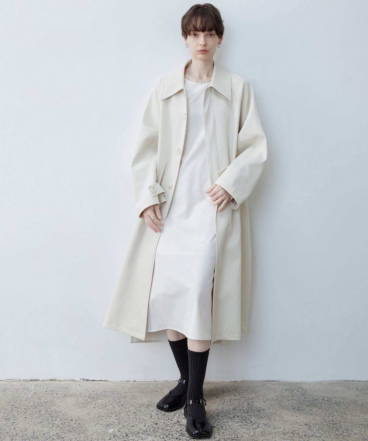 Clean-Cut Longline Coat with Belt – Easy Care Design