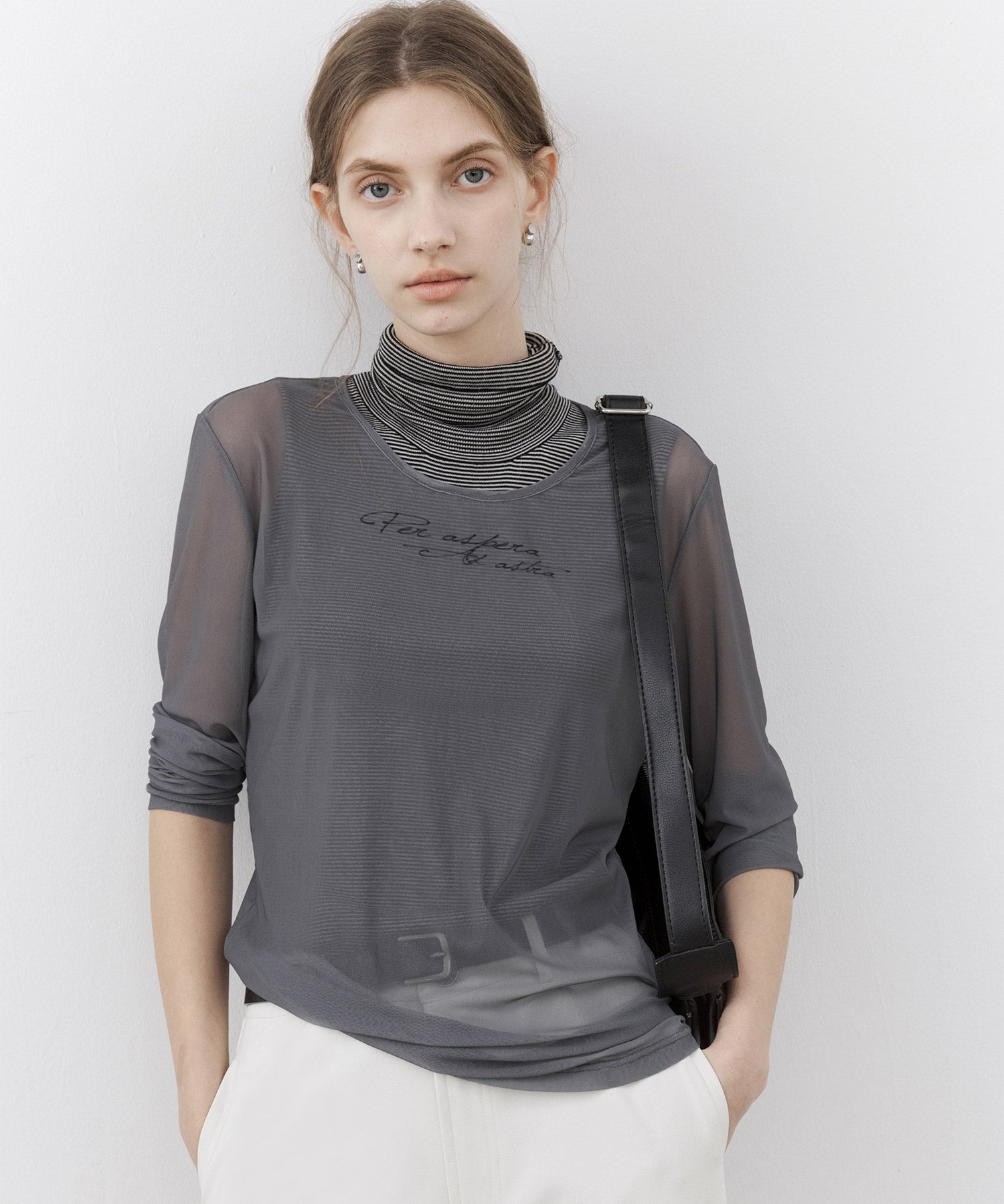 Essential Translucent Mesh Printed Top