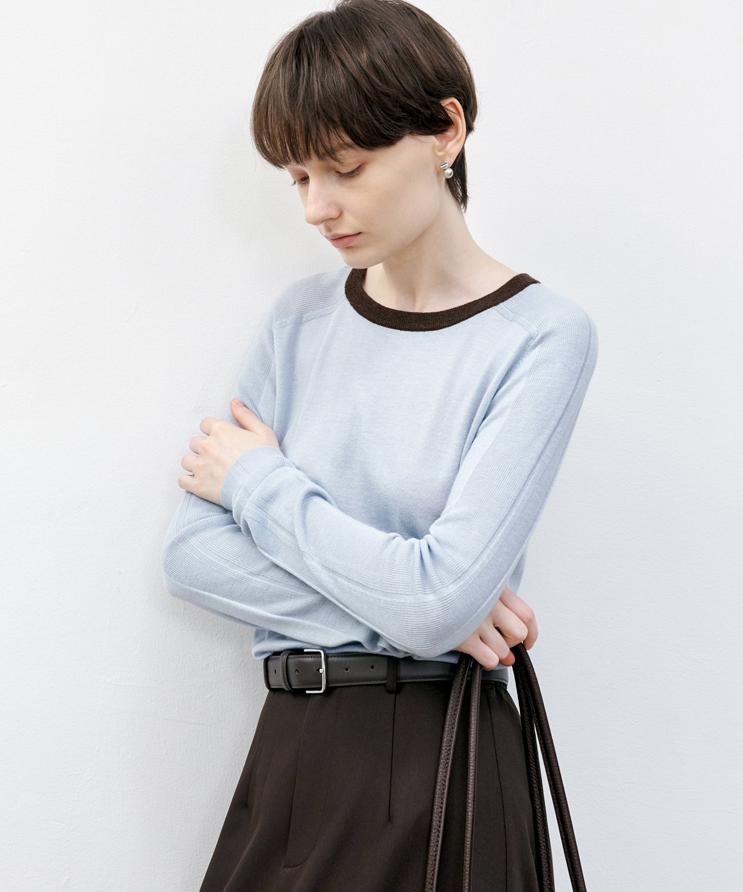 Basic Round-neck Knit Tops