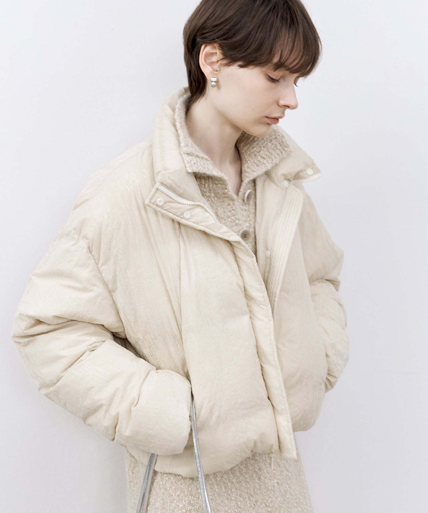 Flocked Finish Down Jacket