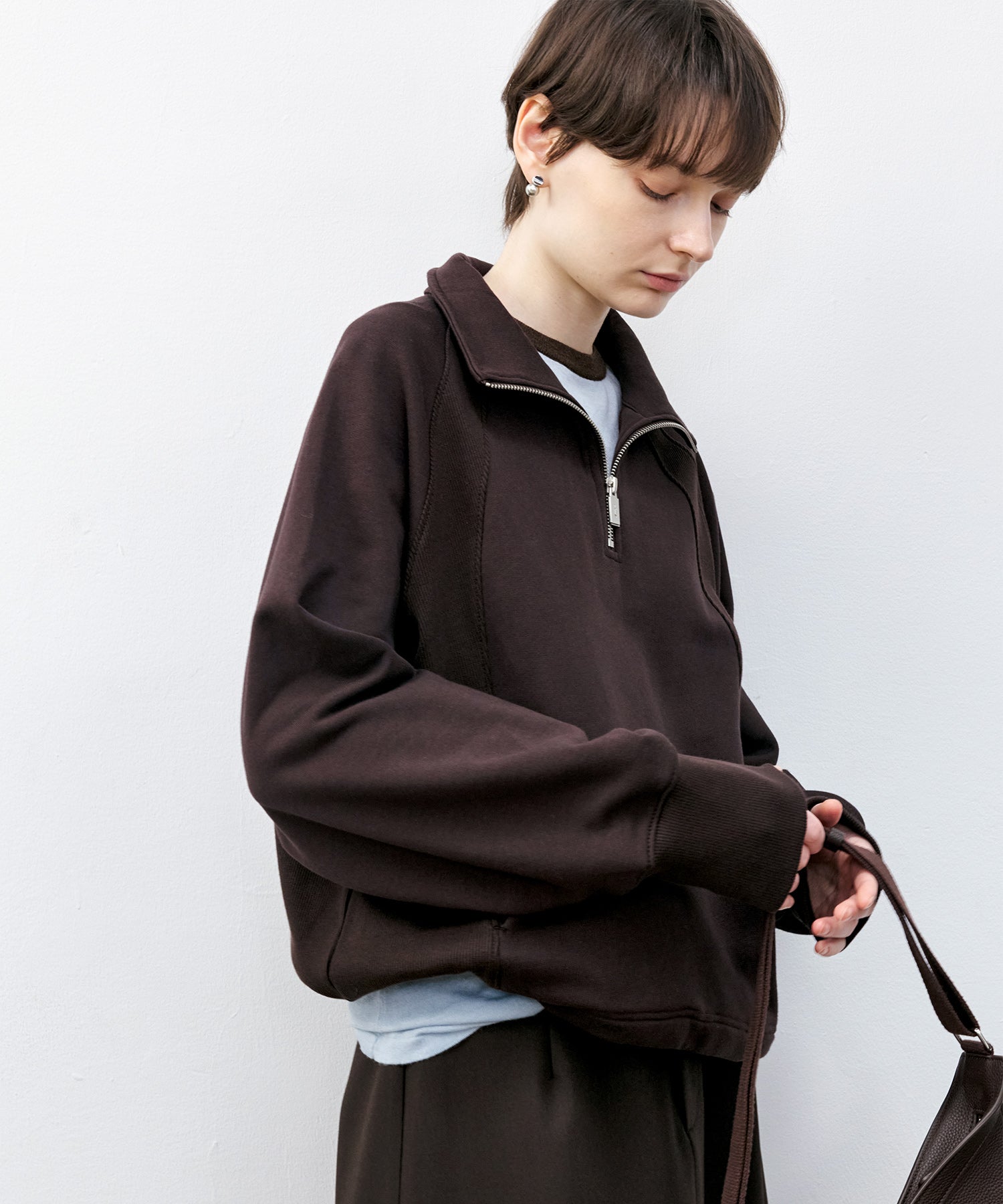 Half-Zip Over Size Pullover