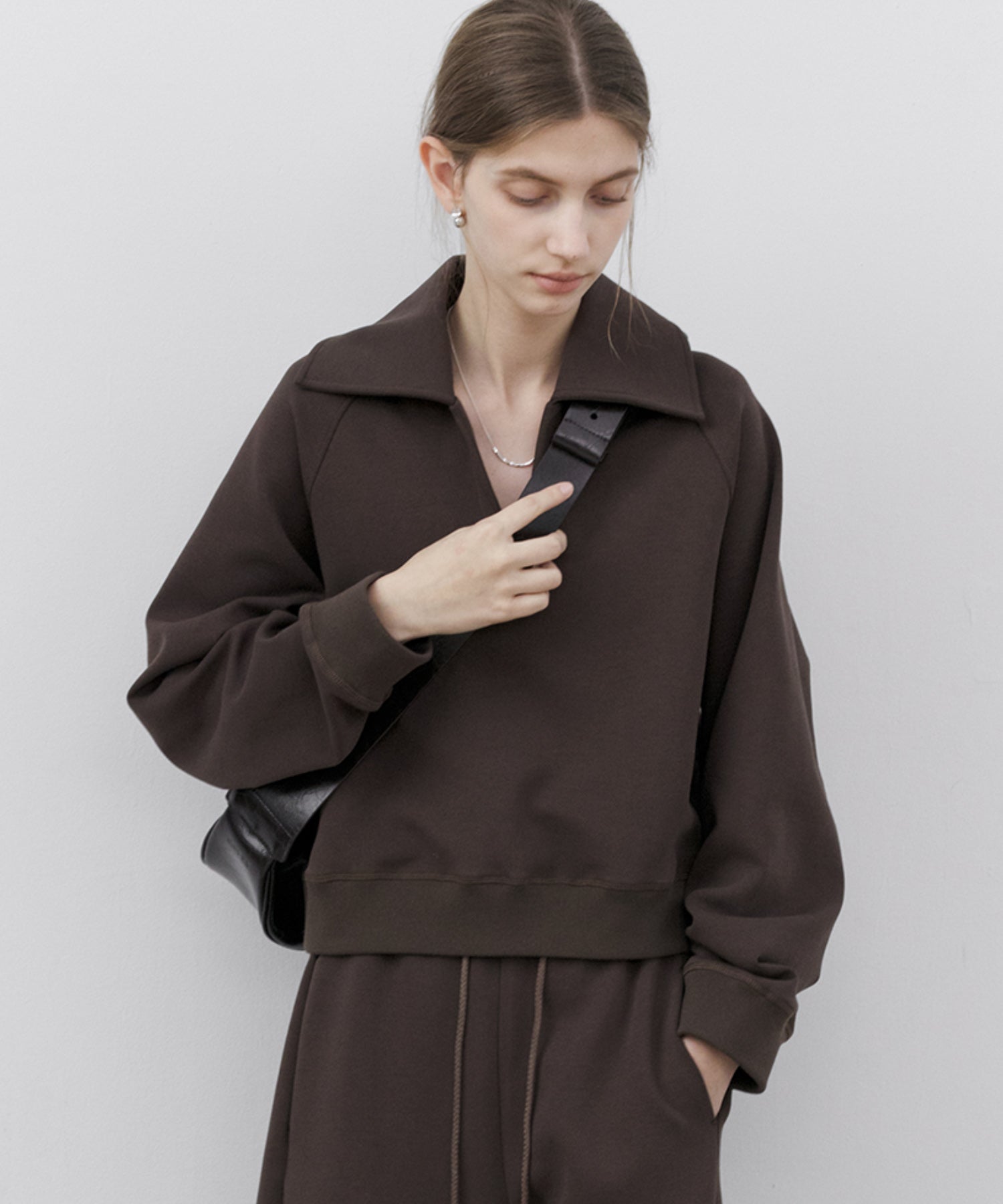 Deep V-Neck Sweatshirt