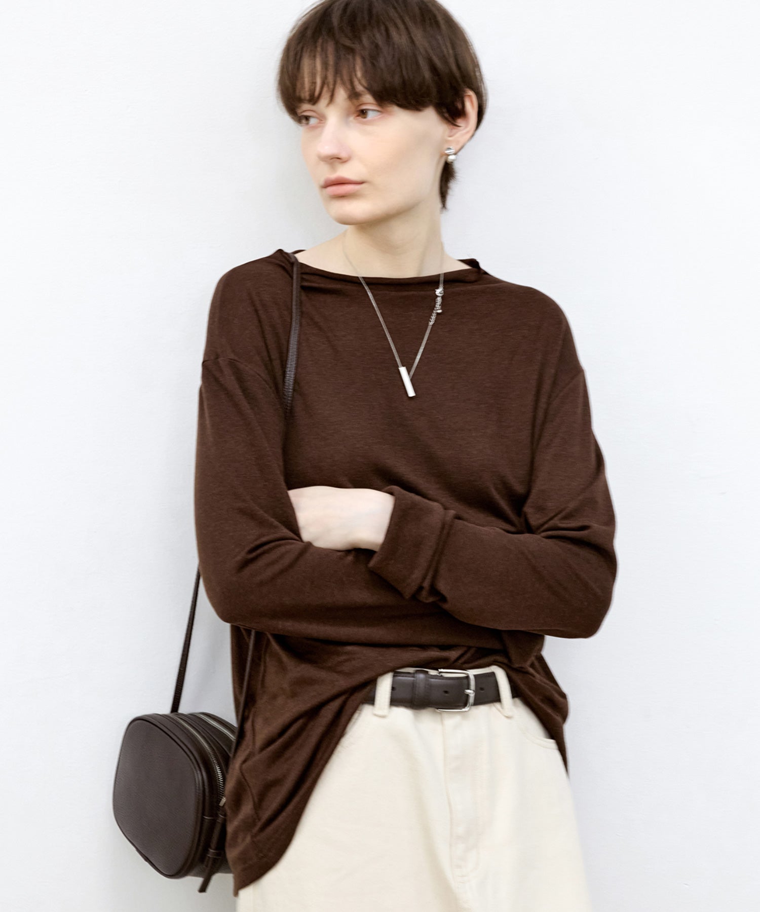 Boat Neck Soft Knit Top