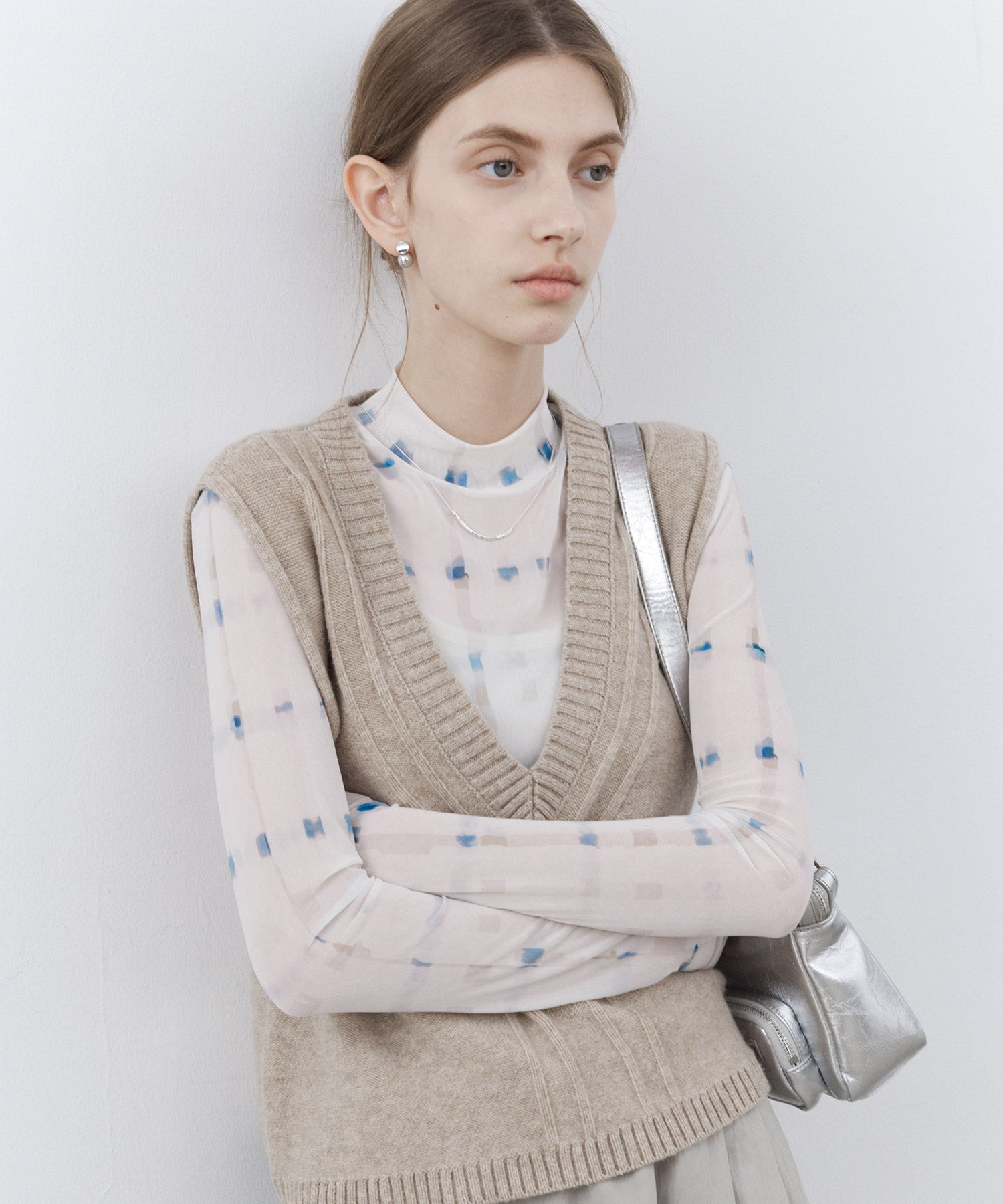 Art Print Sheer Top