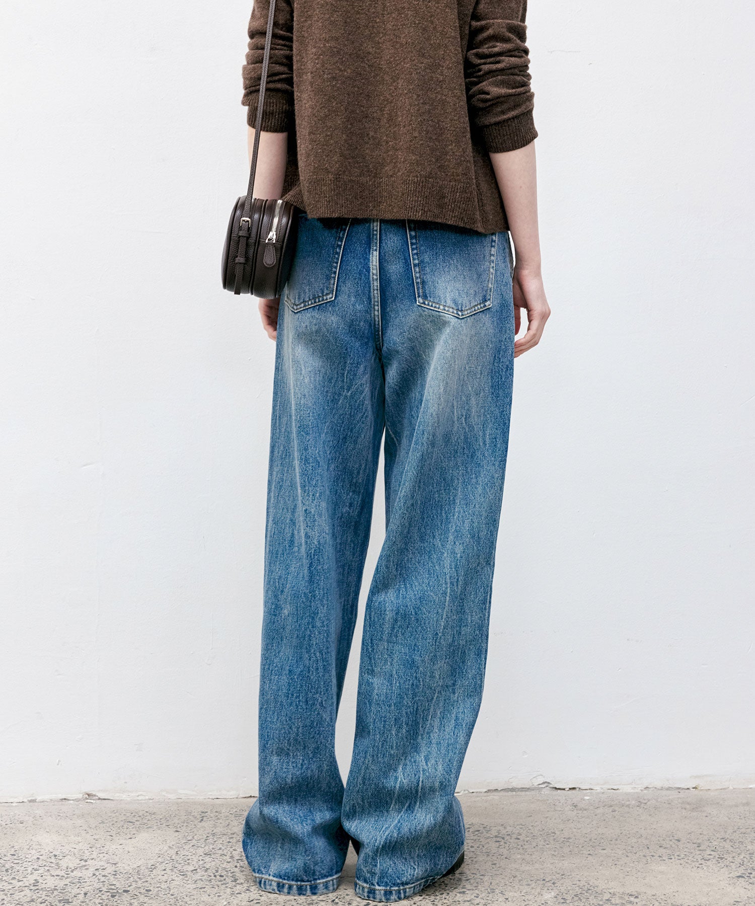 High-Rise Wide-Leg Naron Denim Pants
