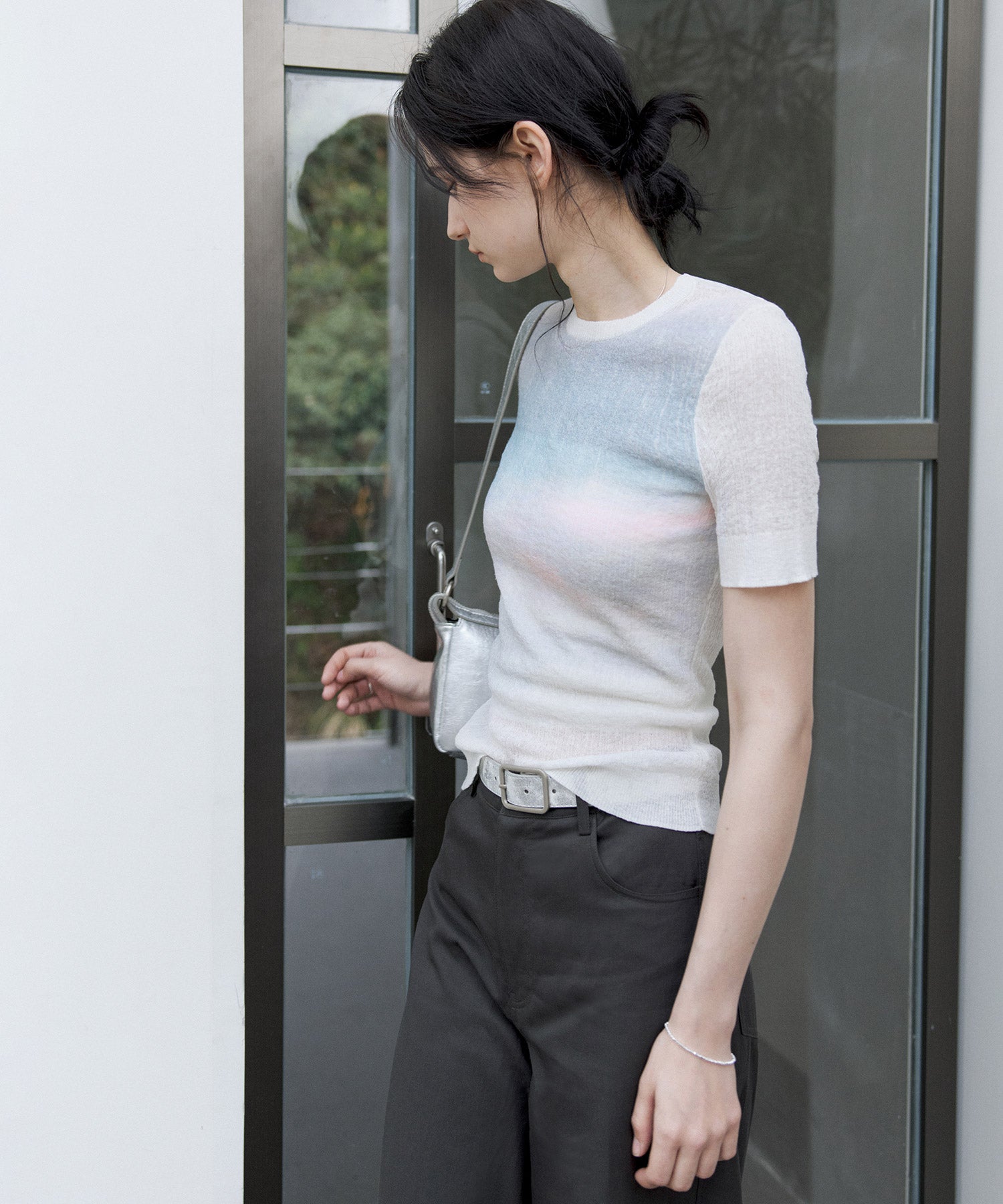 Gradient Sheer Knit Top