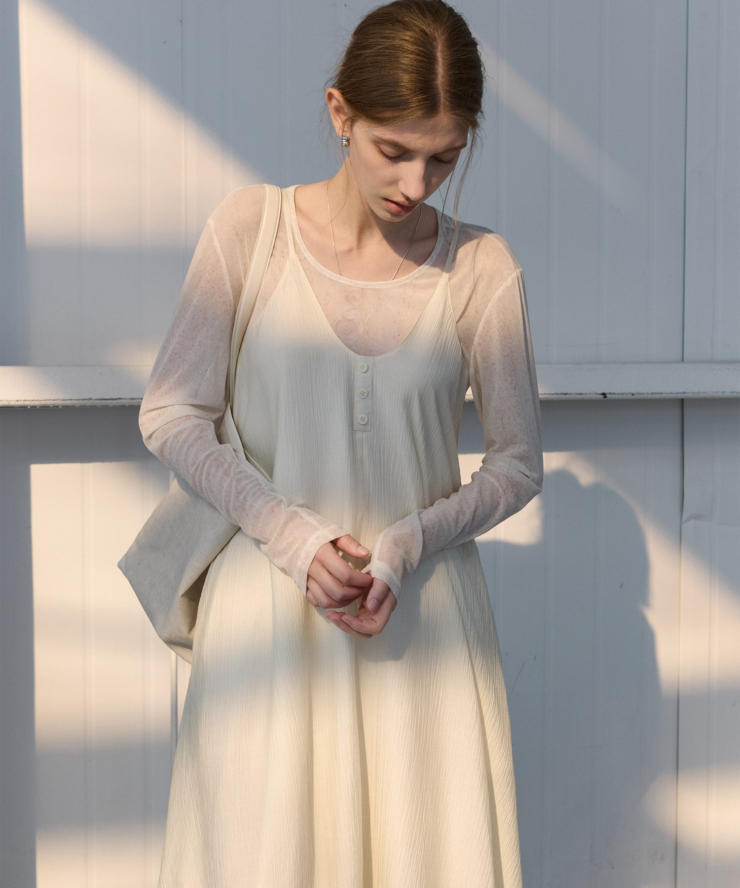 Essential Translucent Mesh Printed Top