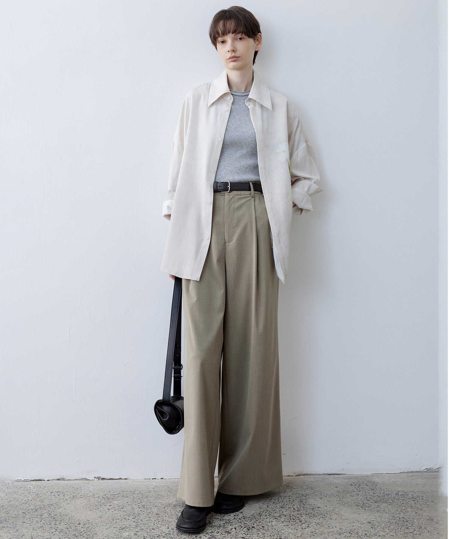 Art Print Oversized Shirt with Dropped Shoulders