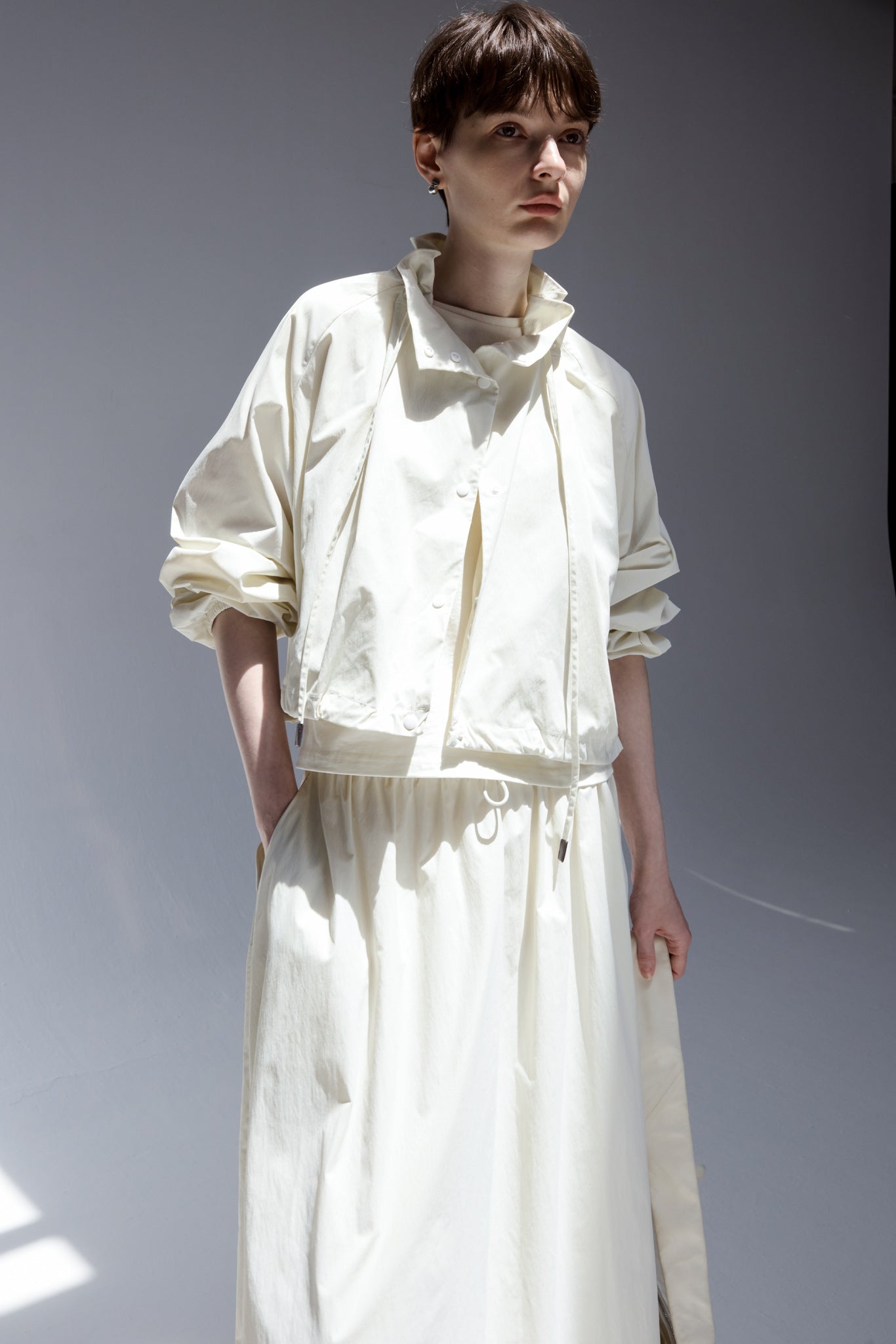 UV Protection Drawstring Light Blouson