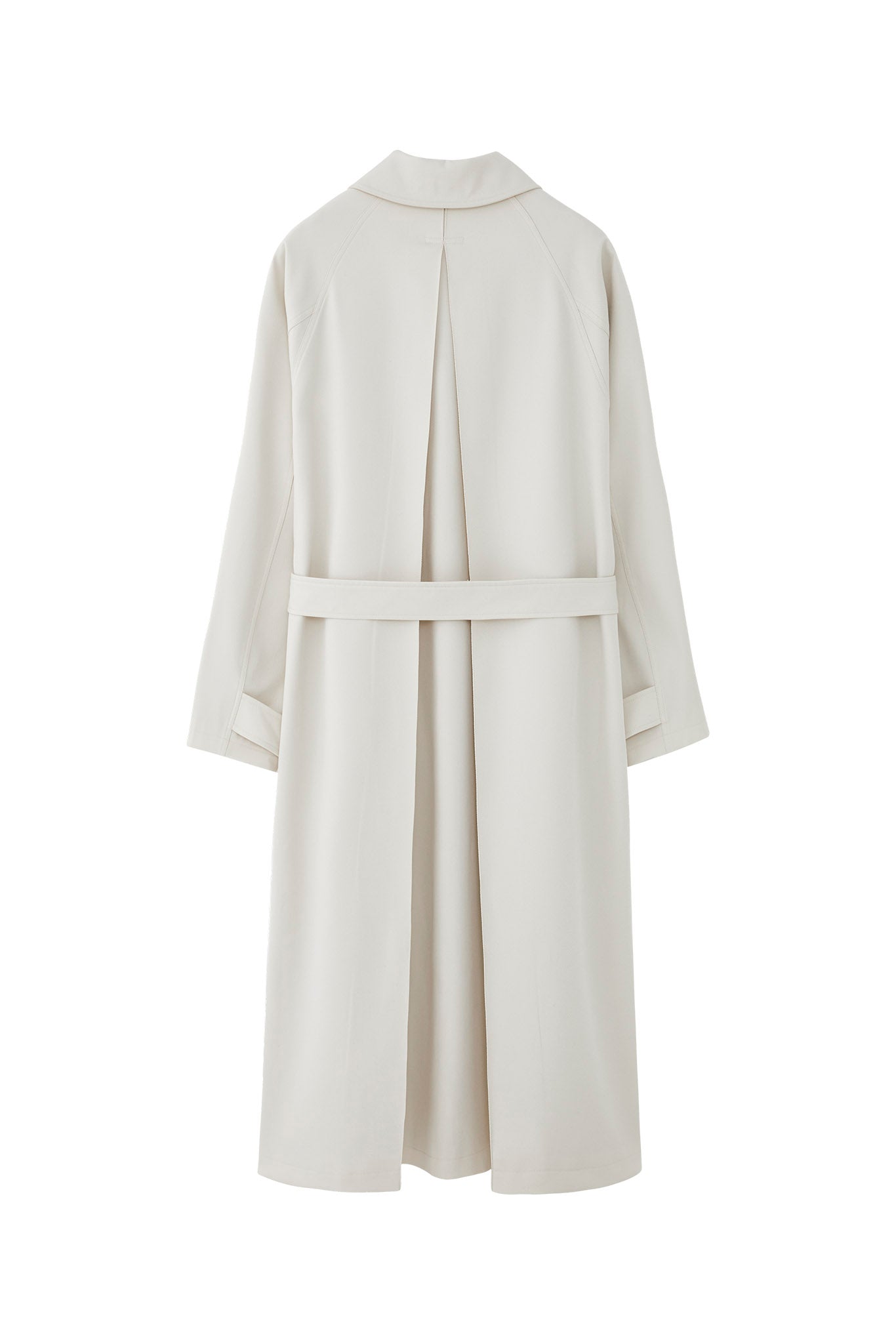 Clean-Cut Longline Coat with Belt – Easy Care Design