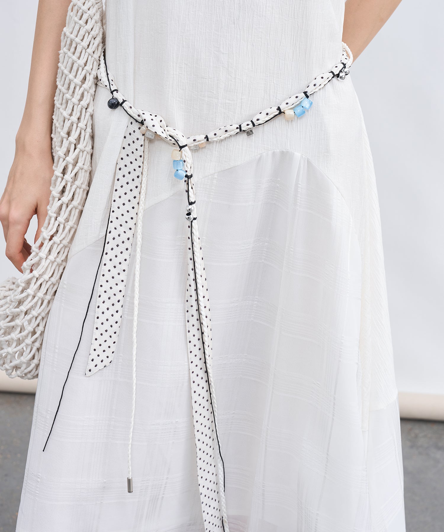 「6月上旬~中旬出荷」Handcrafted Beaded Cord Belt