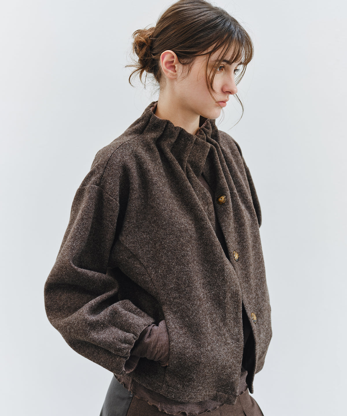 「10月下旬出荷予定」Wool-Like Balloon Flare Skirt