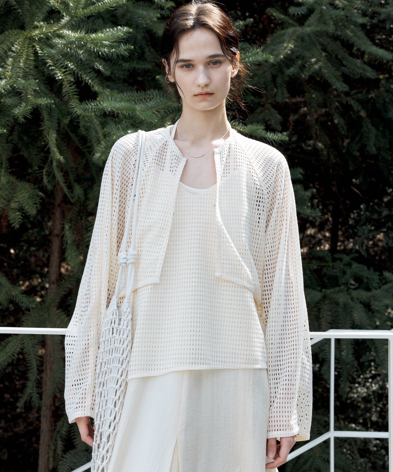 Sheer Cutwork Short Bolero Cardigan