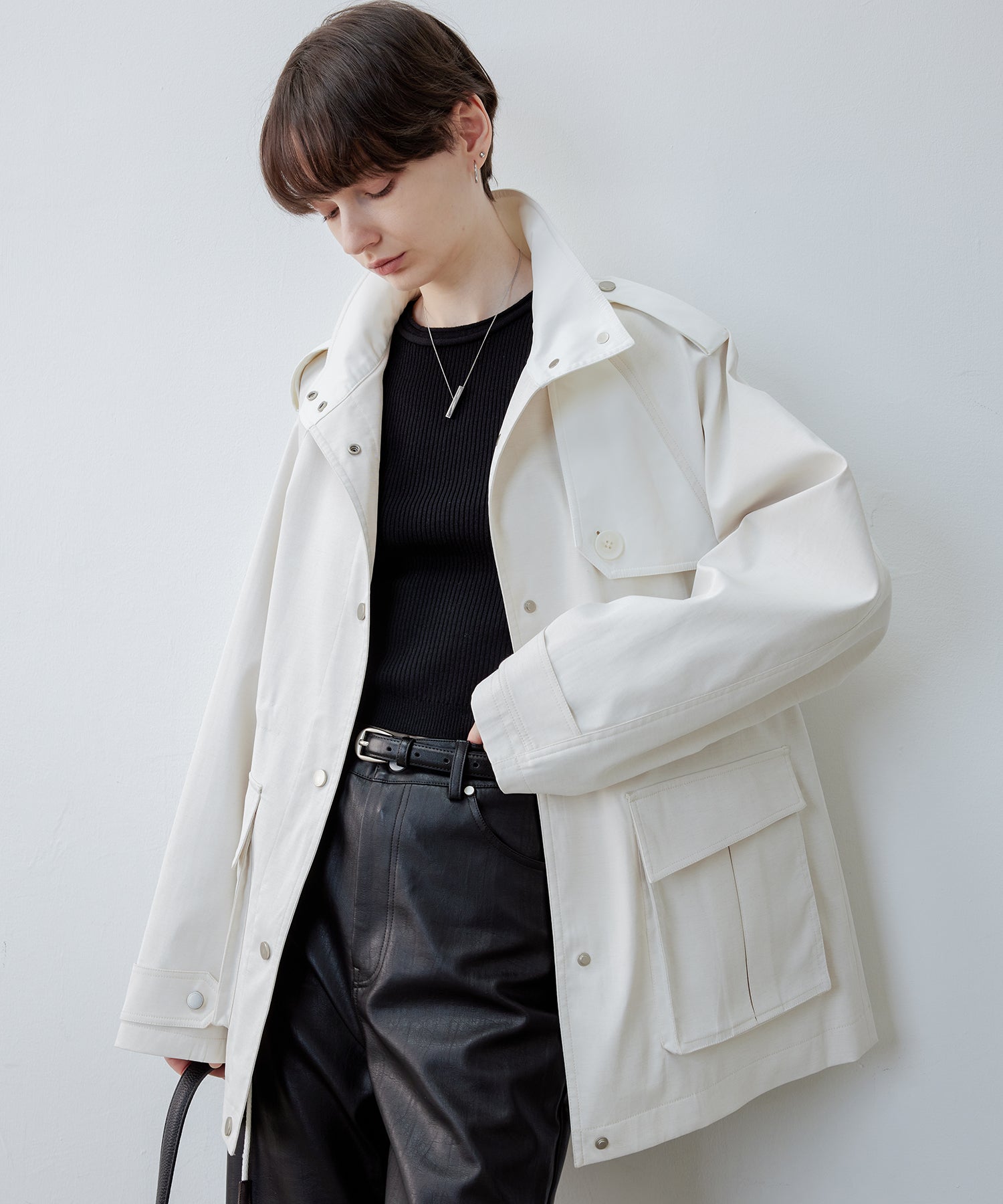 Stand Collar Utility Jacket