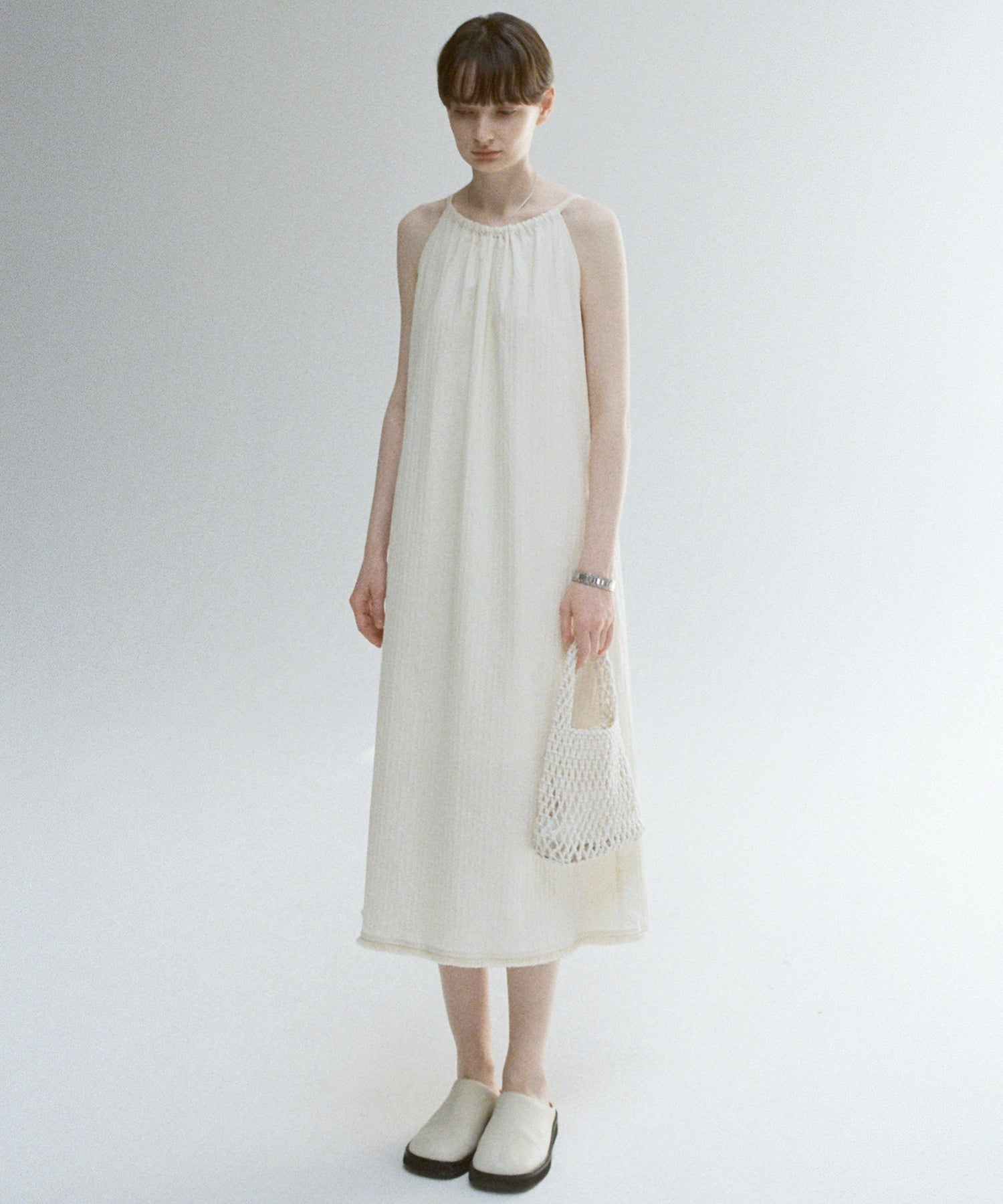 Fringe Hem Halter Neck Camisole Dress