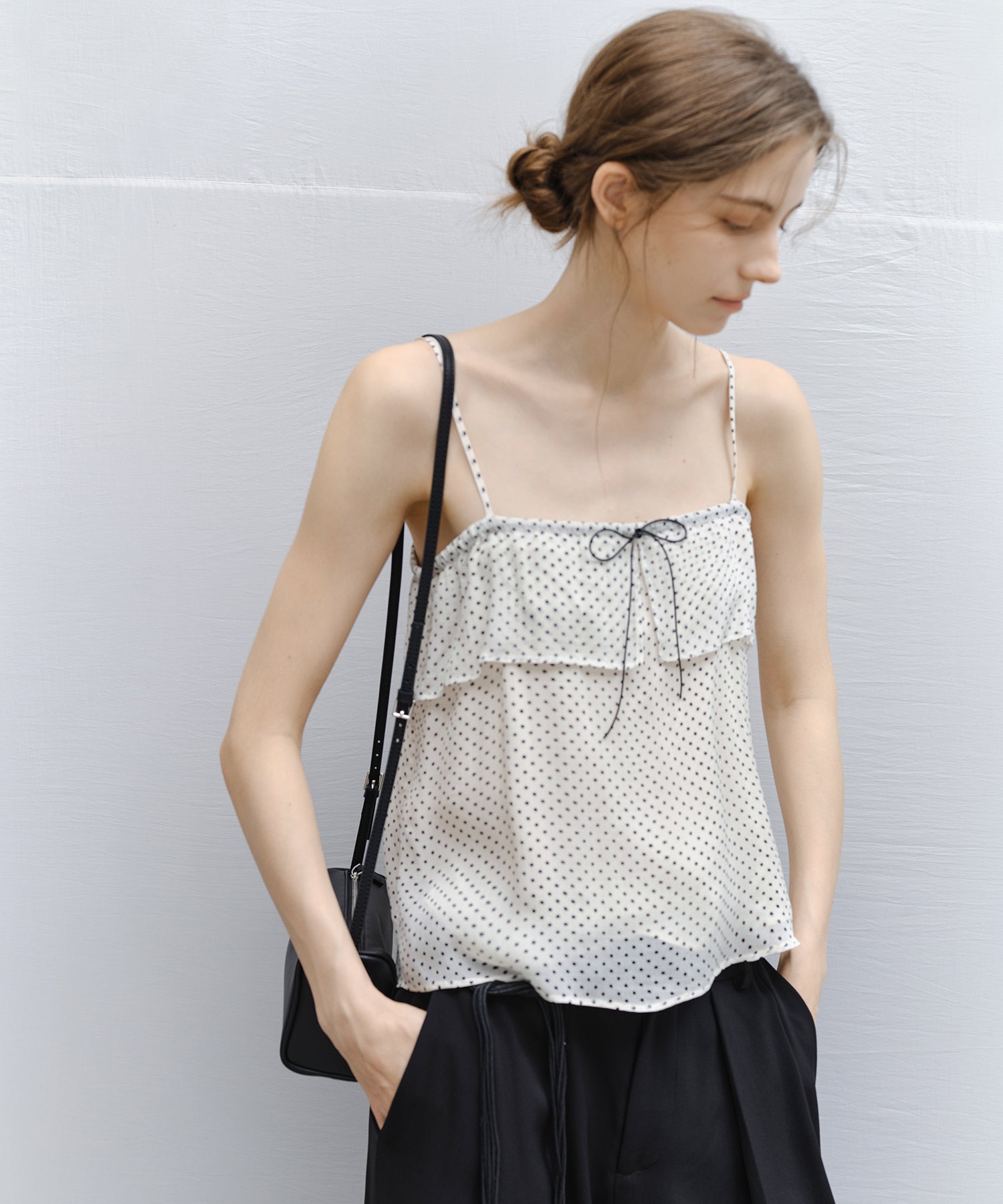 「4月中旬~下旬出荷」Layered Dot Camisole